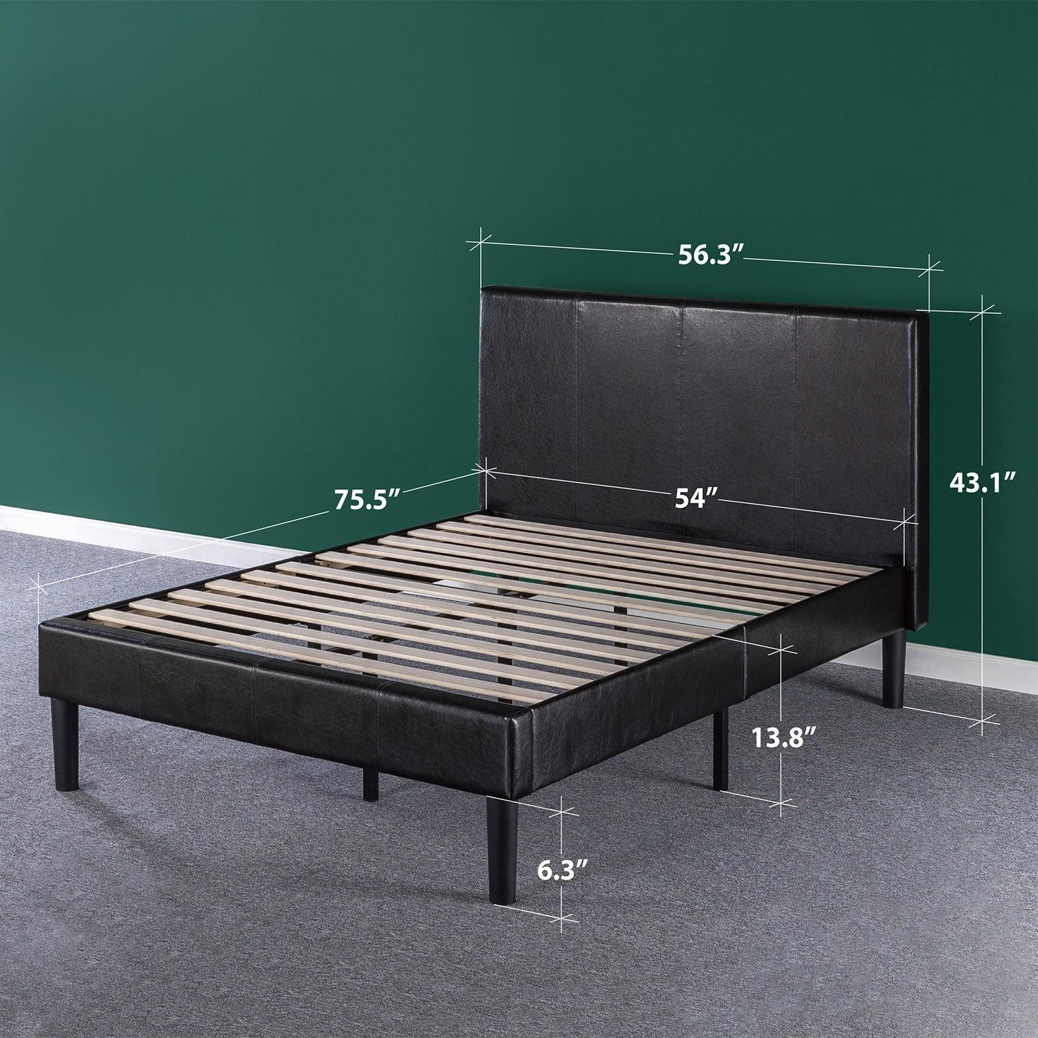 Zinus Faux Leather Upholstered Platform Bed - image-3