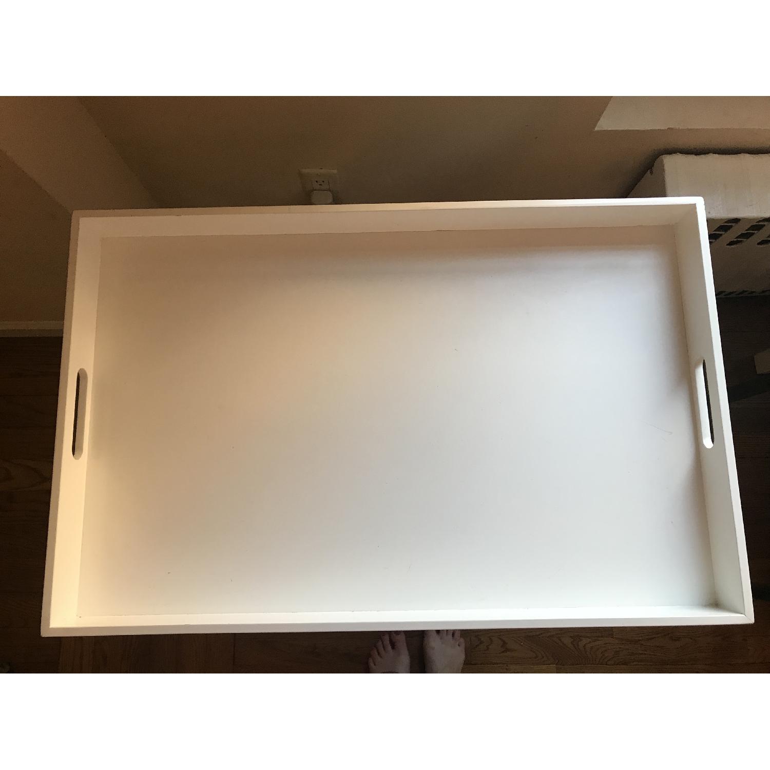 West Elm Lacquer Butler Tray & Stand - image-1