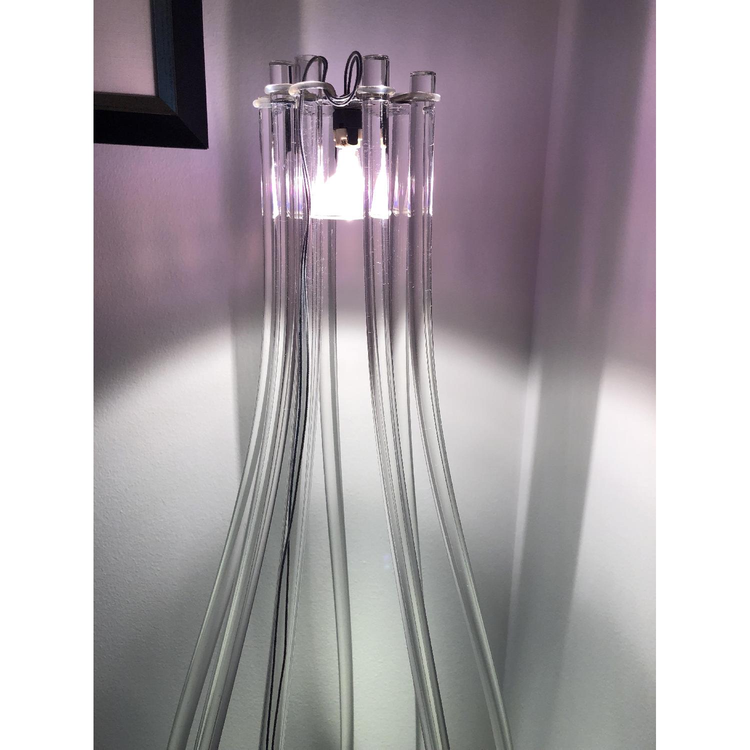 Glass Hour Lamp w/ Hand Blown Crystal Stems - image-4