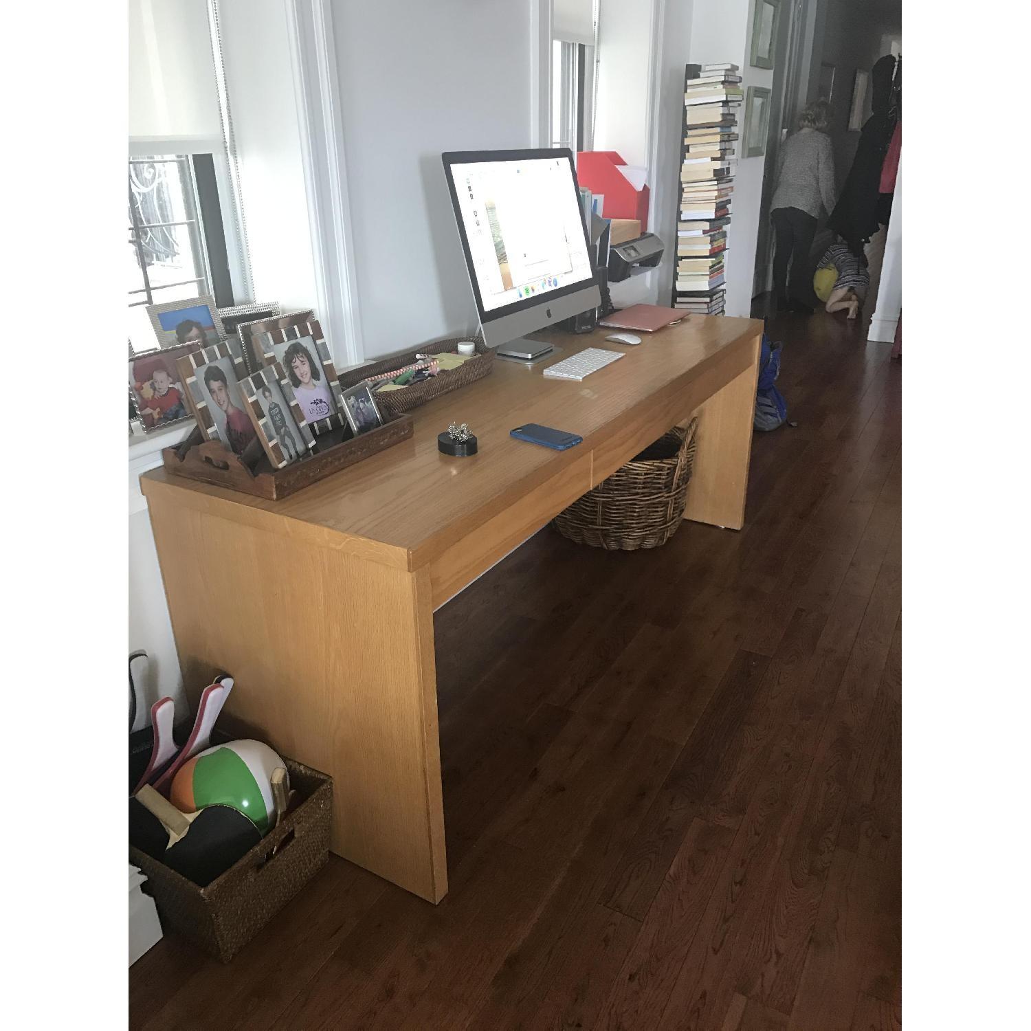 Solid Wood Desk w/ 3 Drawers - image-1