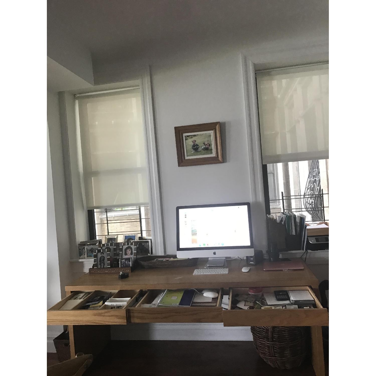 Solid Wood Desk w/ 3 Drawers - image-2