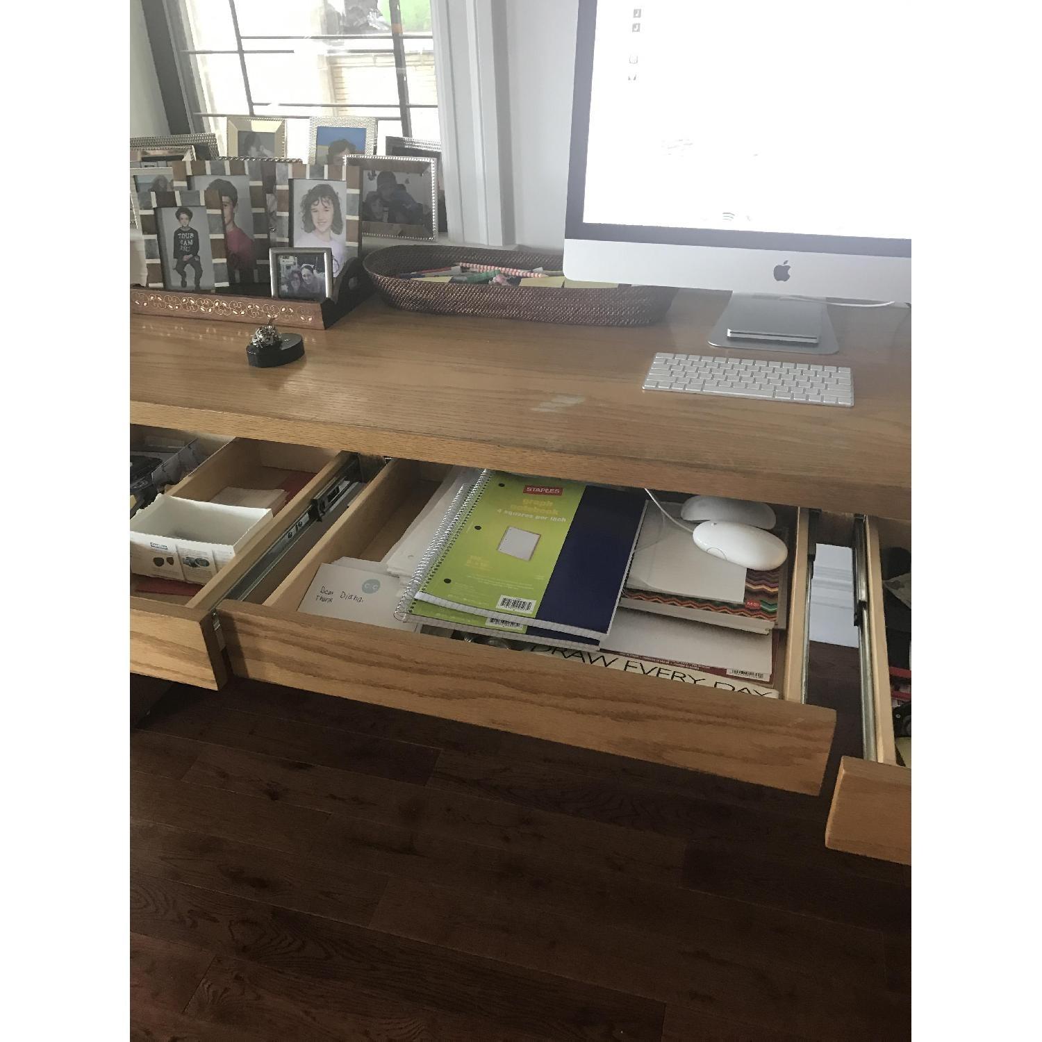 Solid Wood Desk w/ 3 Drawers - image-3