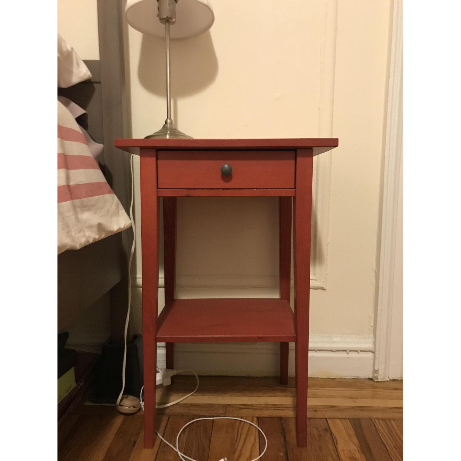Ikea Hemnes Nightstand in Red AptDeco