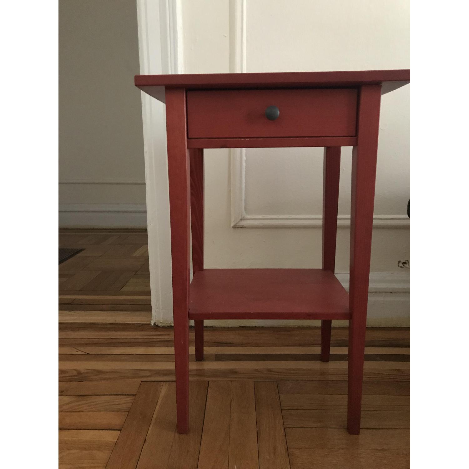 Ikea Hemnes Nightstand in Red - image-2