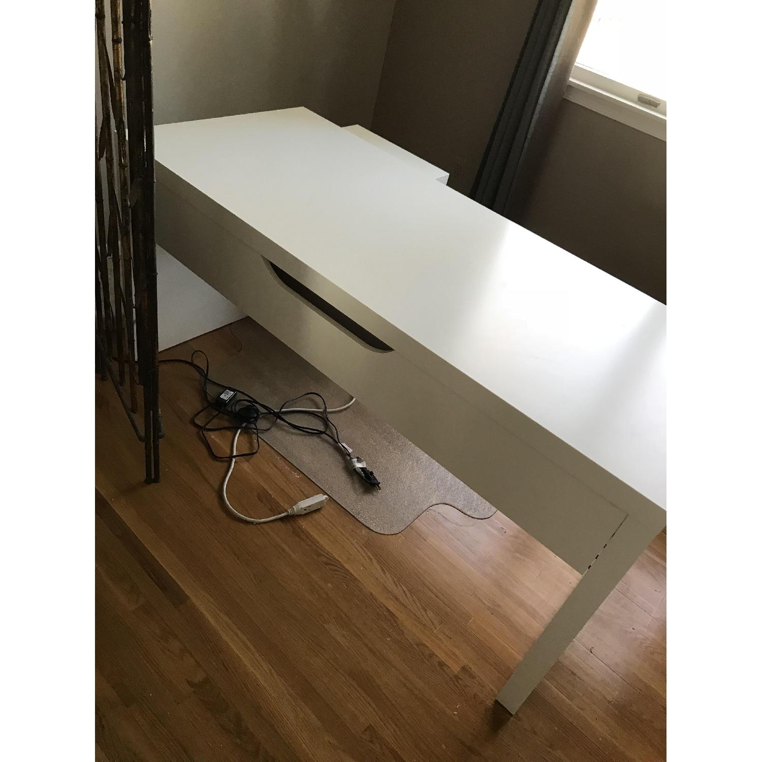 Ikea Malm White Desk w/ Pull Out - image-2
