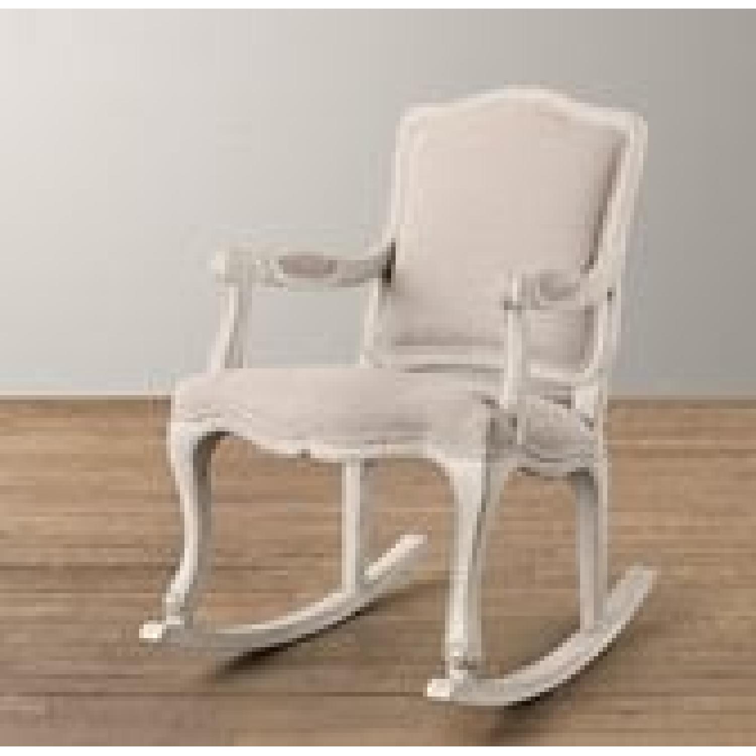 Restoration Hardware French Vintage Upholstered Rocker - image-1