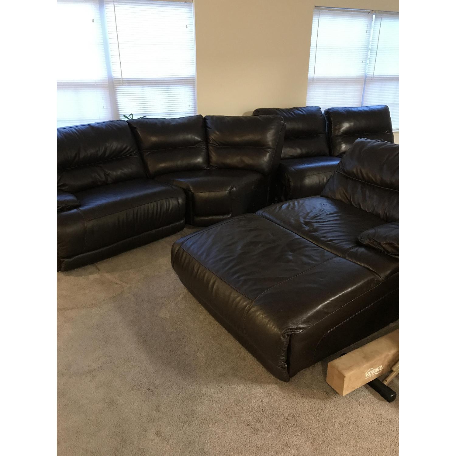 Ashley Cindy Crawford Leather 5 Seat Sectional Sofa - image-1