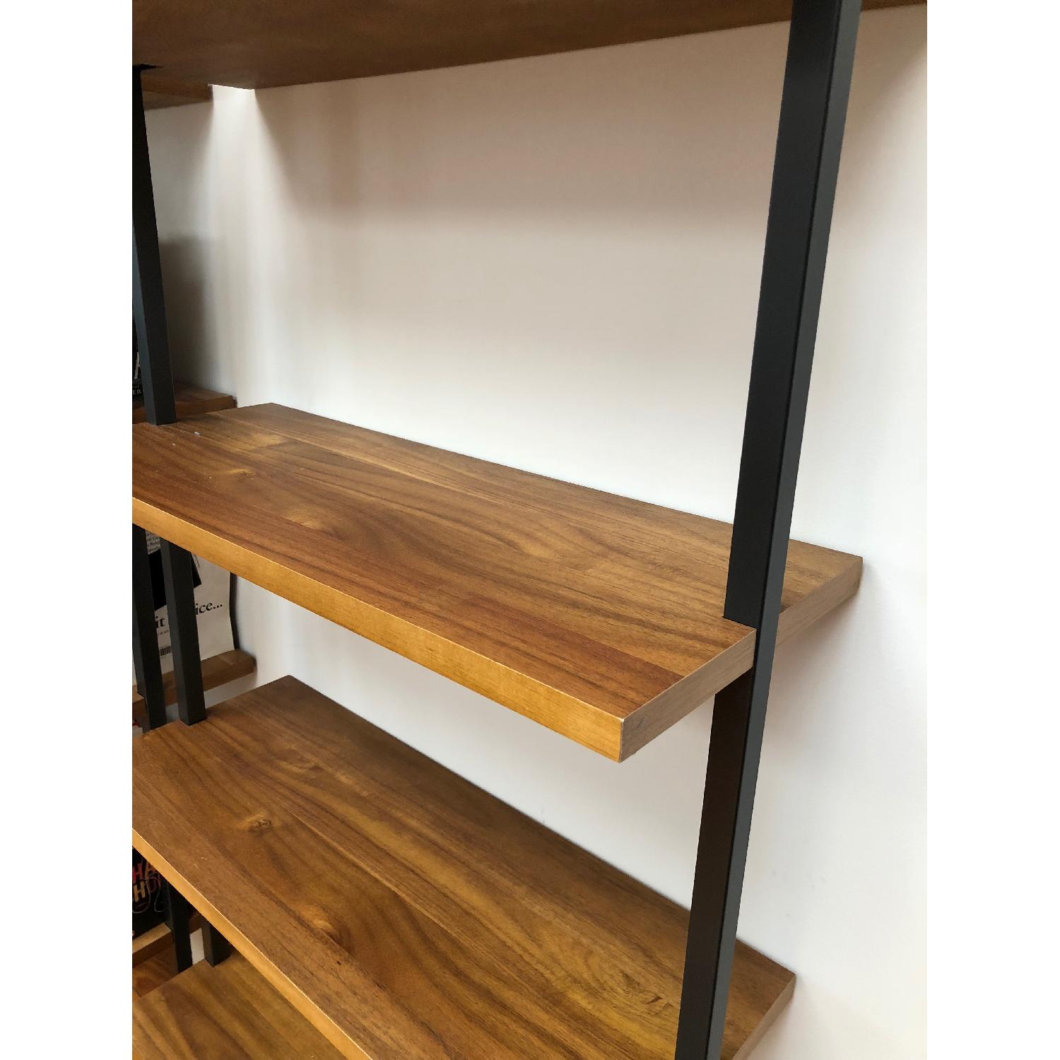 CB2 Helix Acacia Wall-Mounted Bookcases - image-5