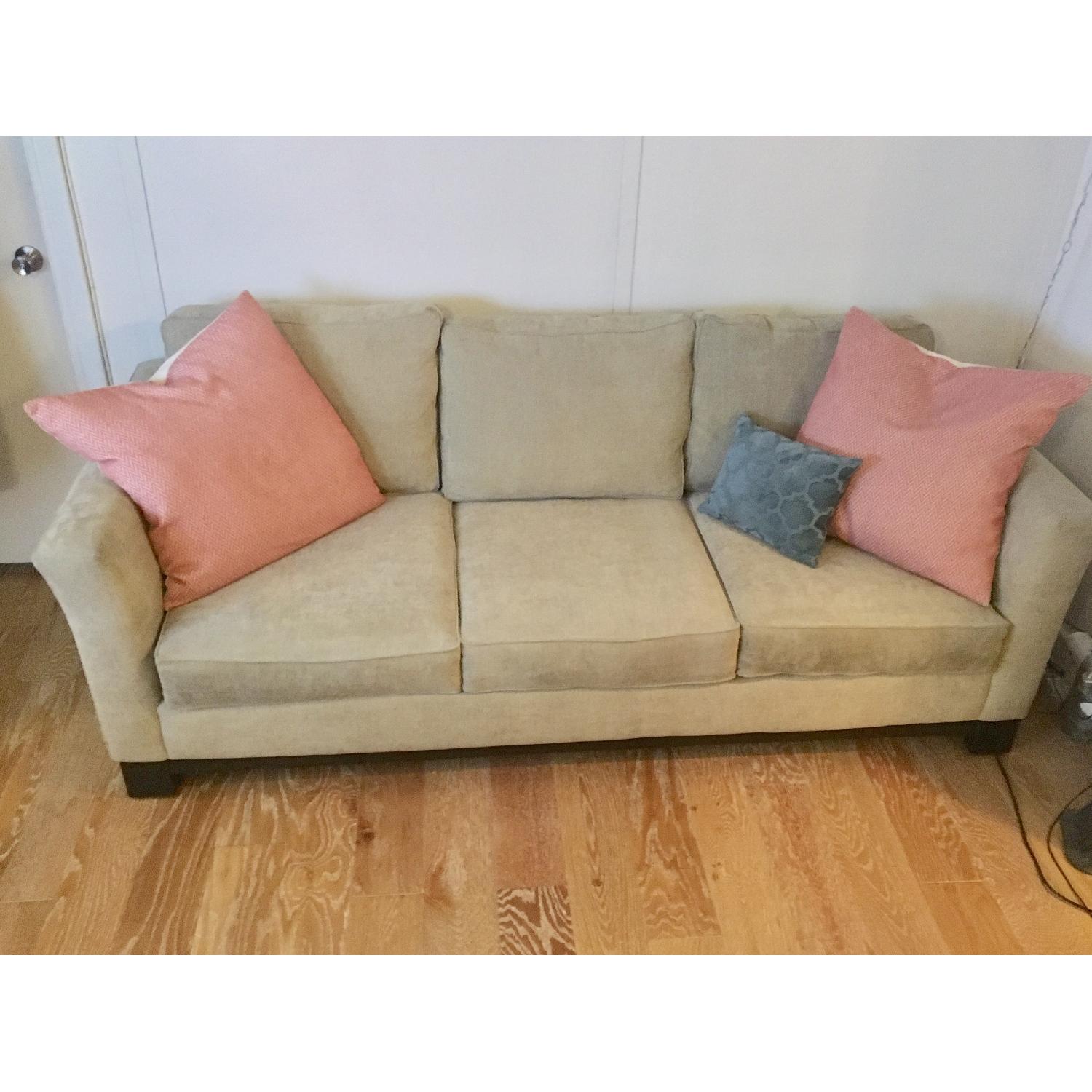 Macy's Parchment Kenton Sofa - image-1