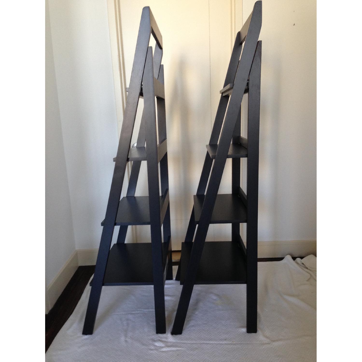 Ethan Allen Black Ladder Bookshelves - image-3
