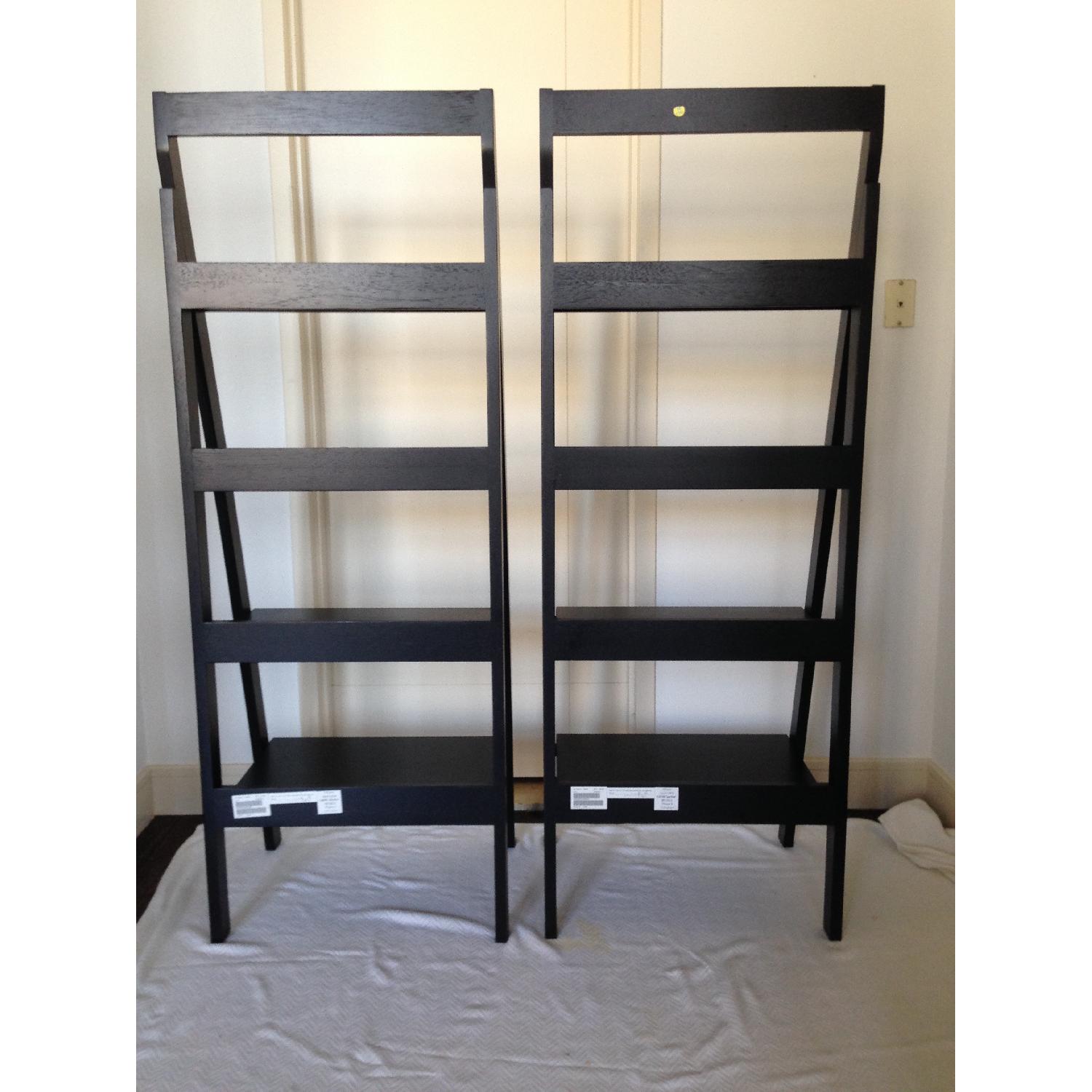 Ethan Allen Black Ladder Bookshelves - image-5