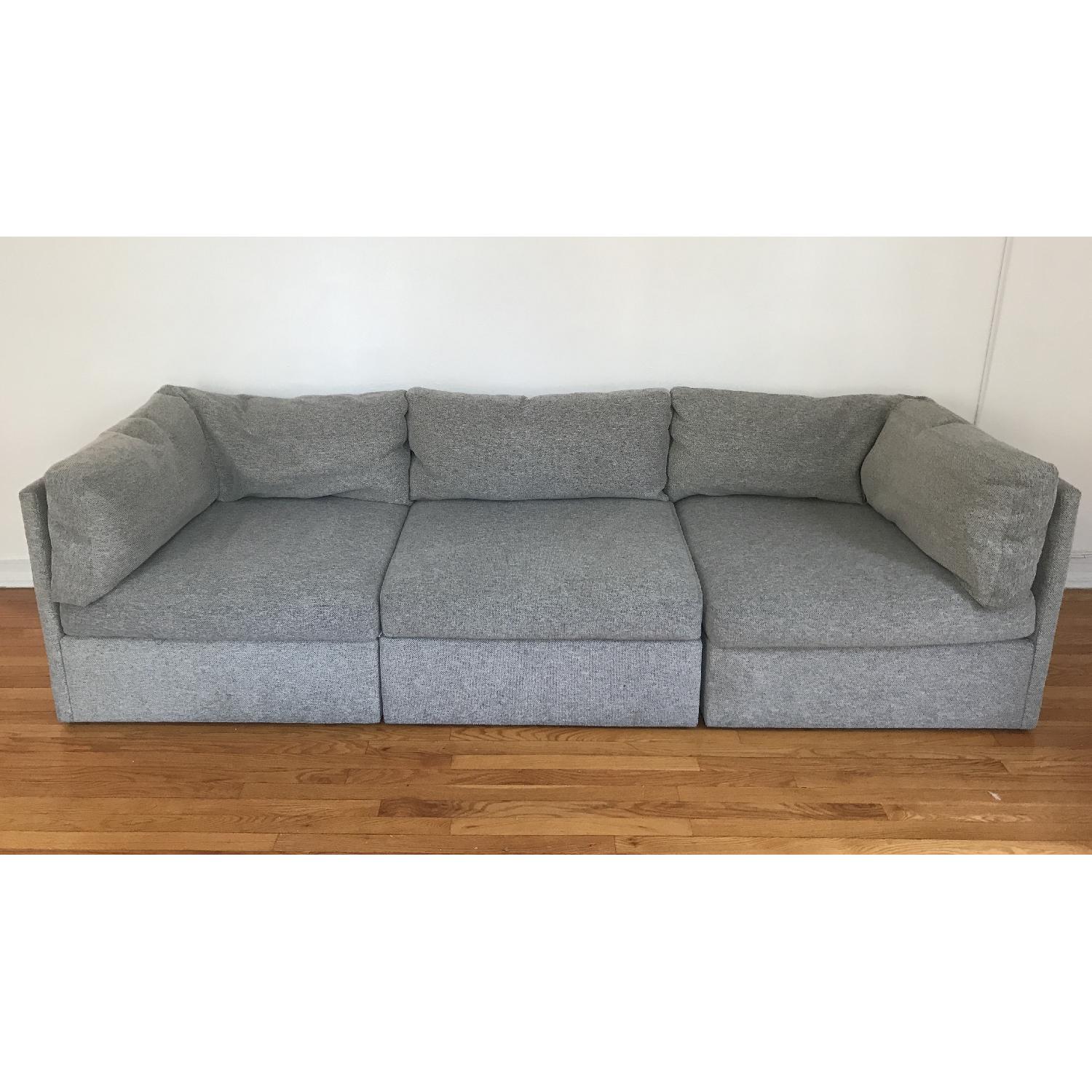 Thayer Coggin Milo Baughman Sectional Sofa in Grey - image-1