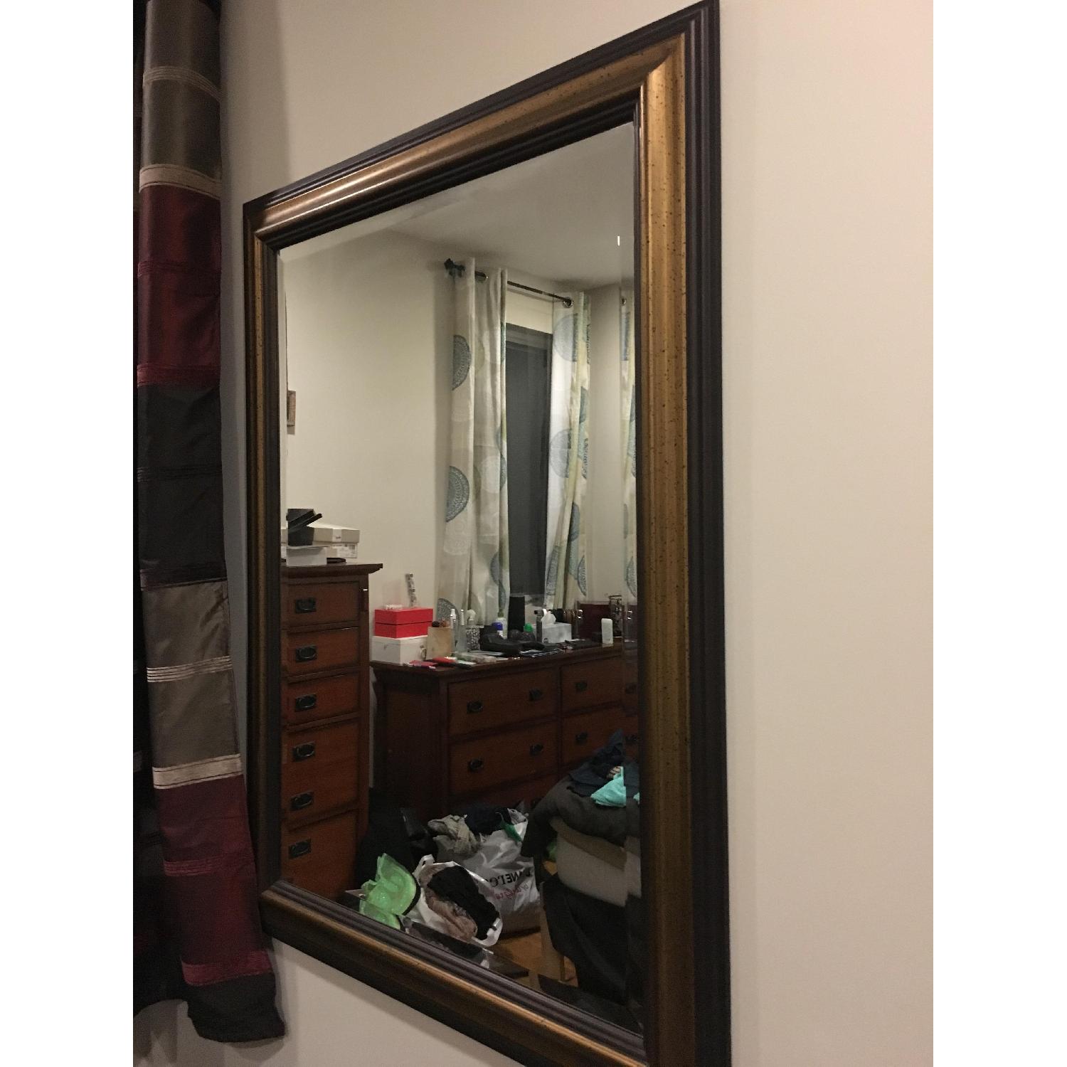 Pottery Barn Gold Gilt & Black Wall Mirror - image-2