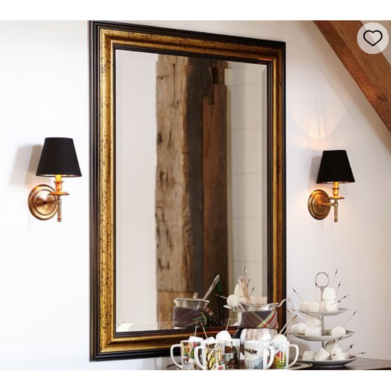 Pottery Barn Gold Gilt & Black Wall Mirror - image-3