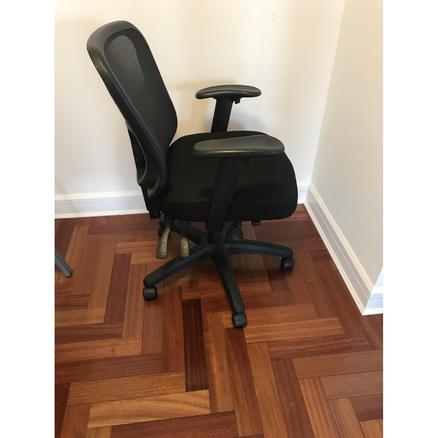 Black Office Chair w/ Tempurpedic Seat & Mesh Back - image-2