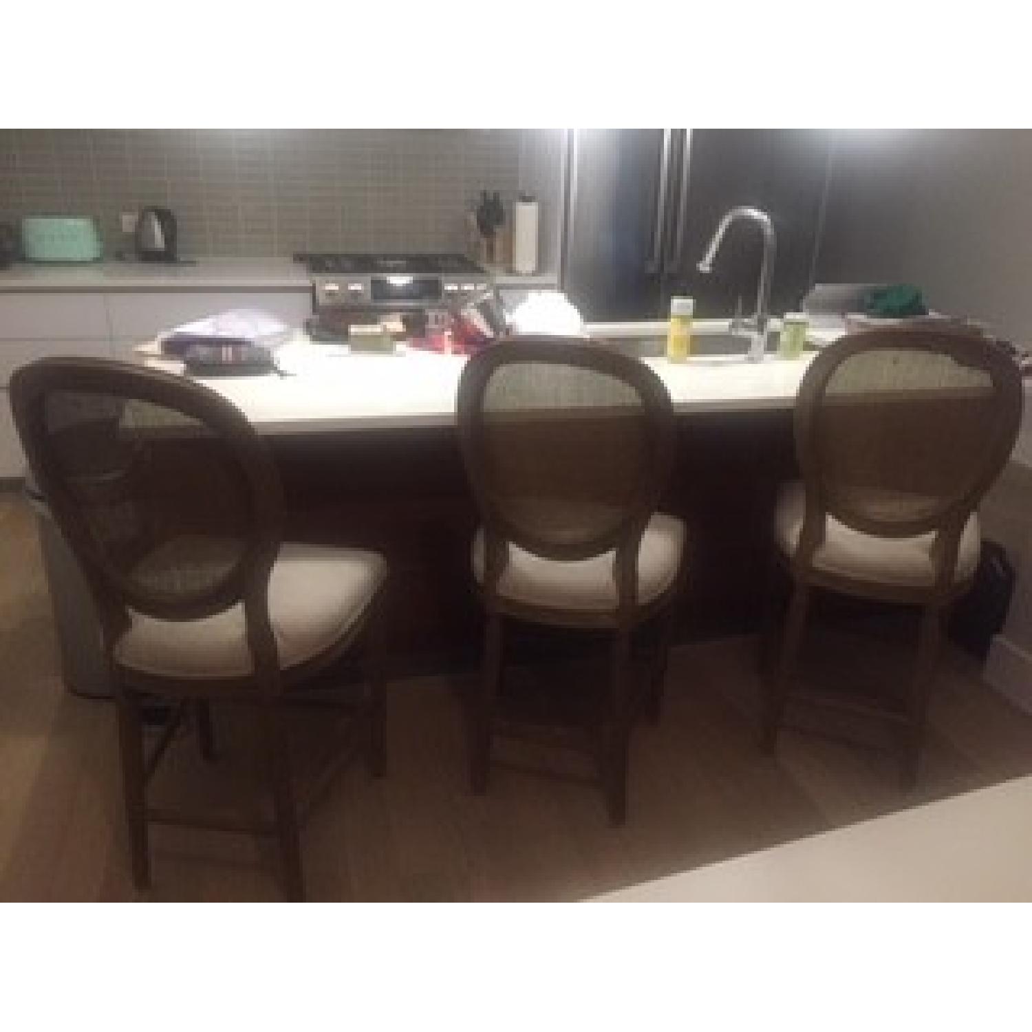 Restoration Hardware Vintage French Round Barstools - image-2