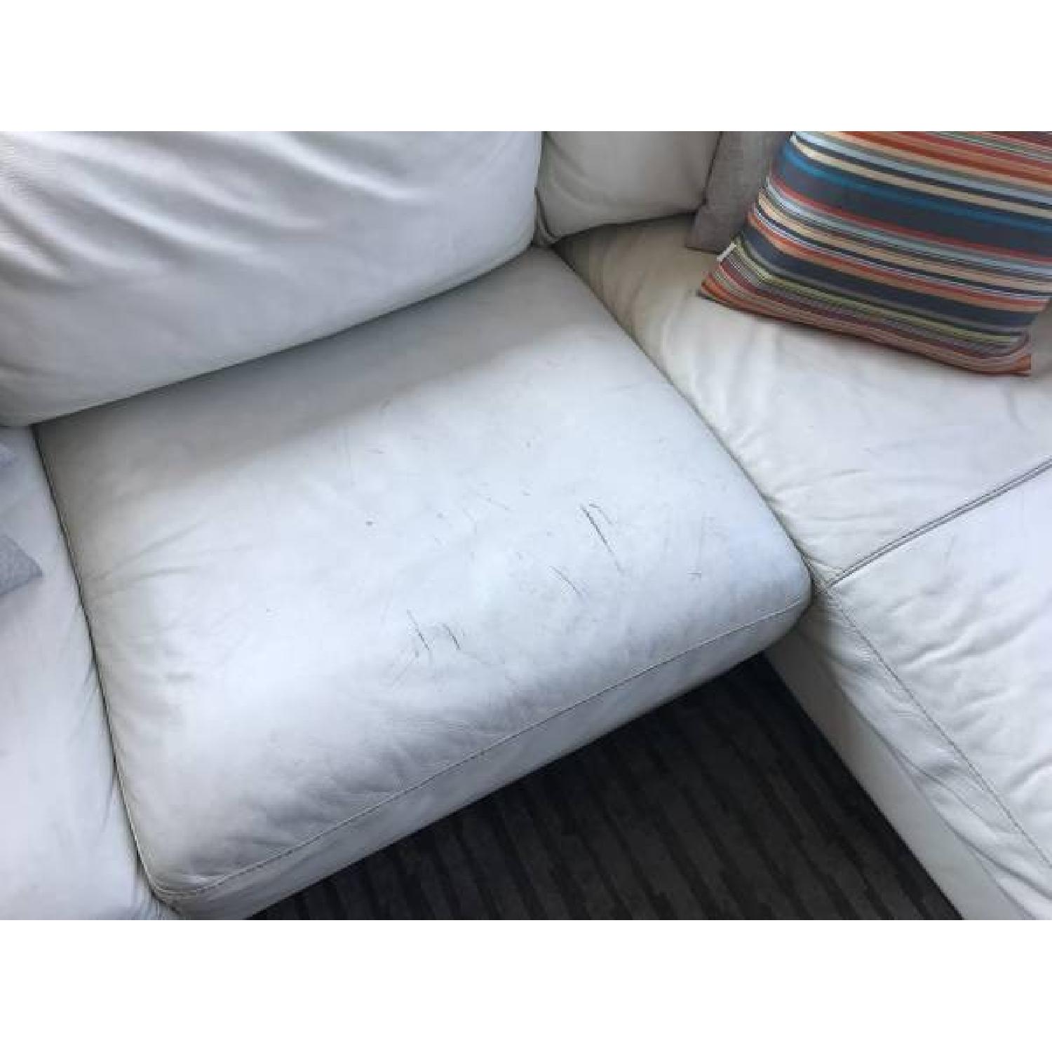 Design Within Reach Albert White Leather Sectional Sofa - image-2