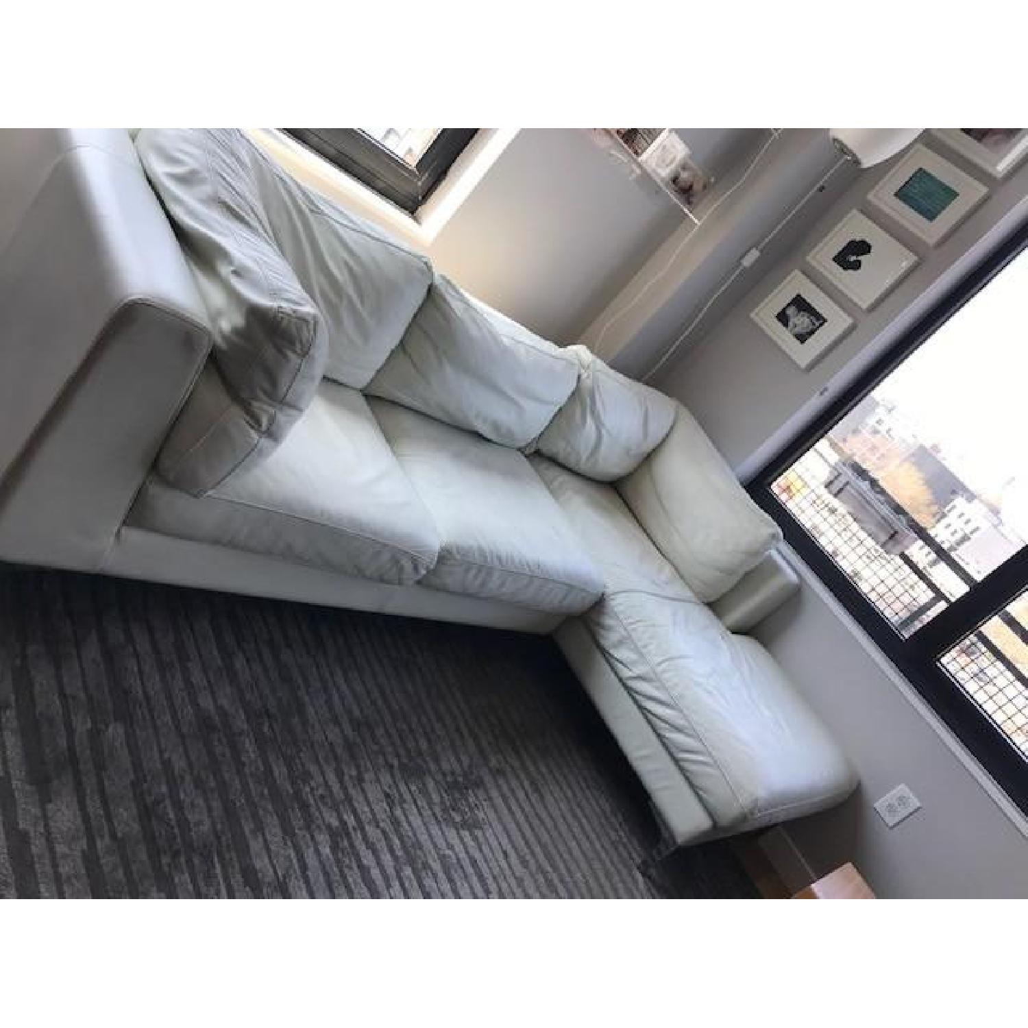 Design Within Reach Albert White Leather Sectional Sofa - image-3