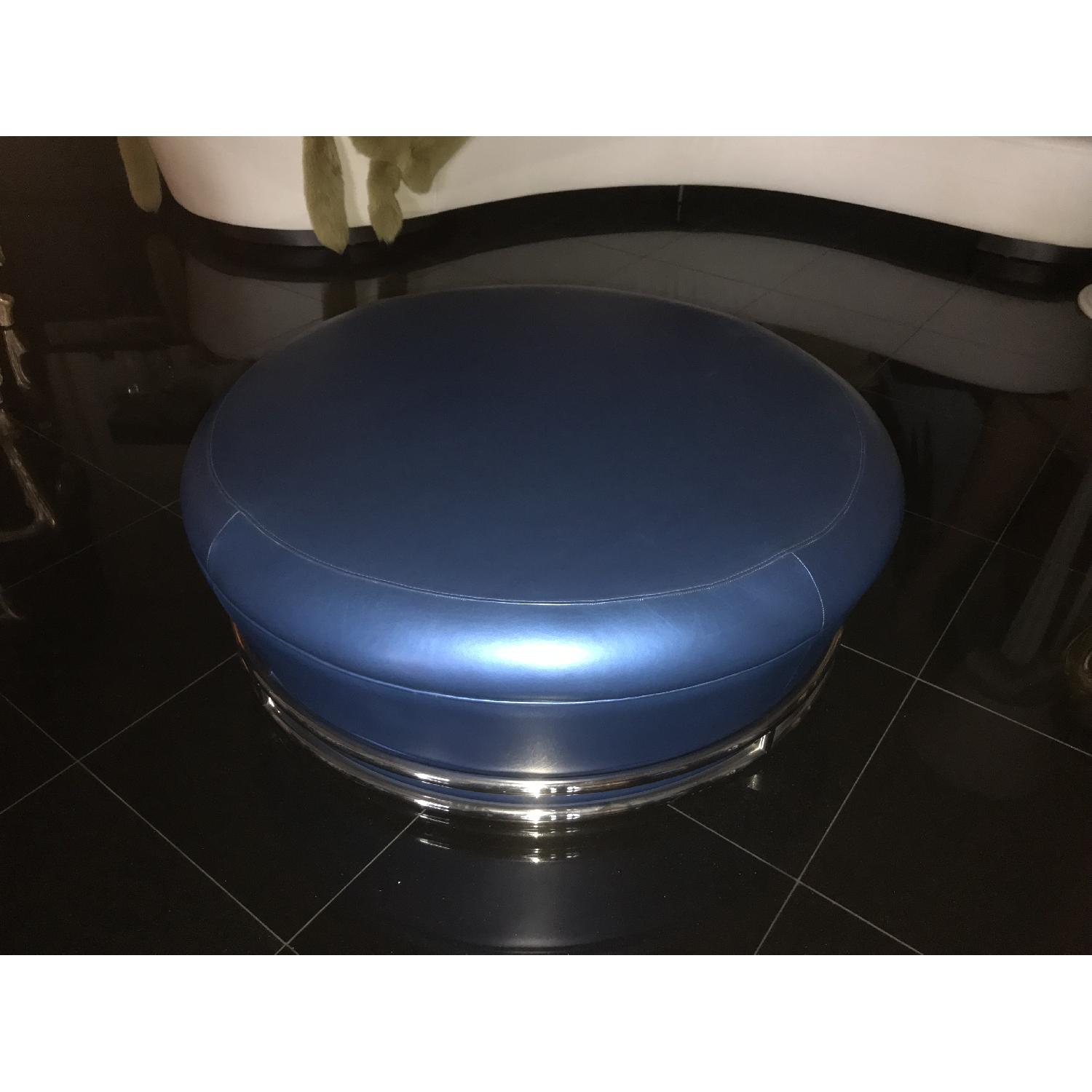 Donghia Leather Ottoman - image-1