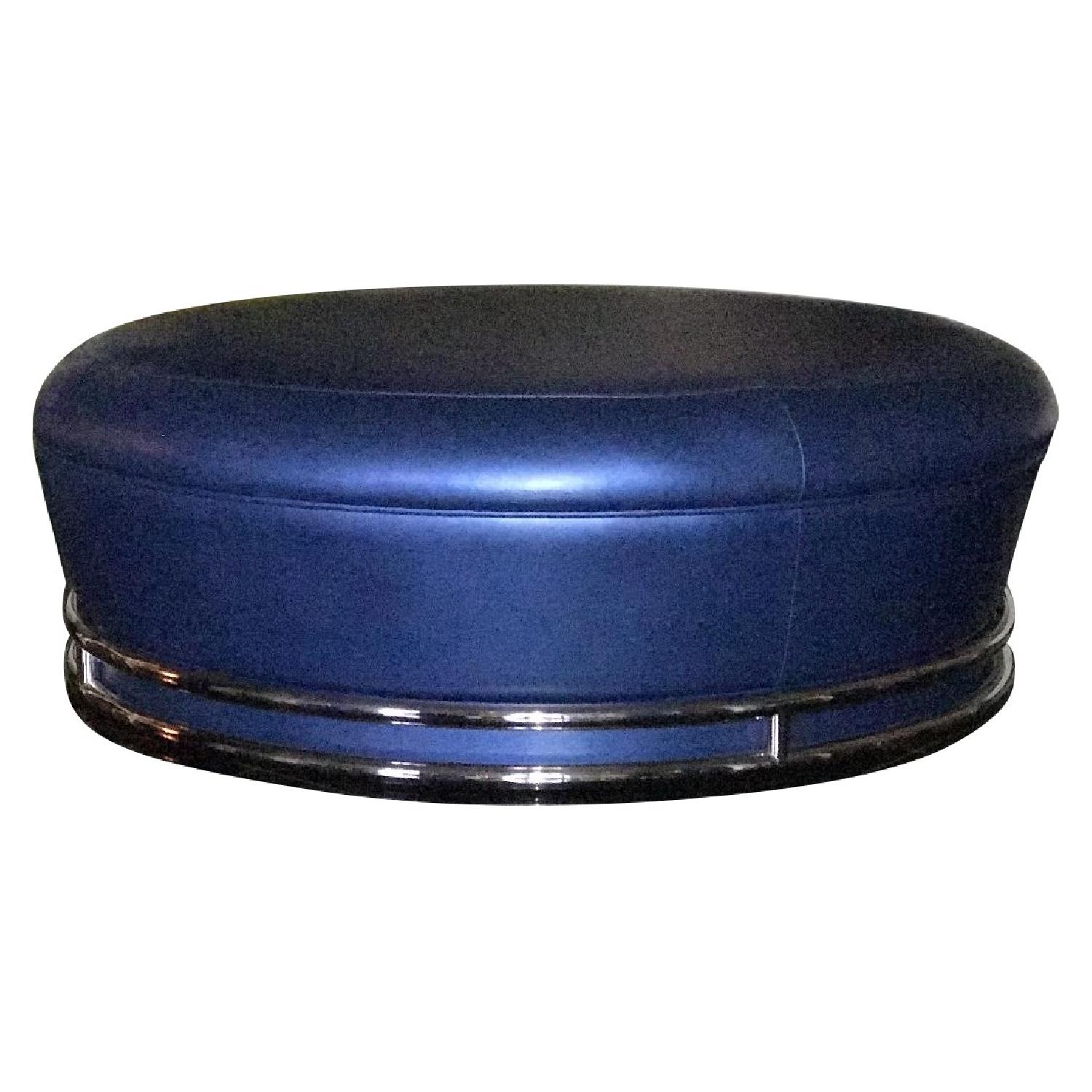 Donghia Leather Ottoman - image-0
