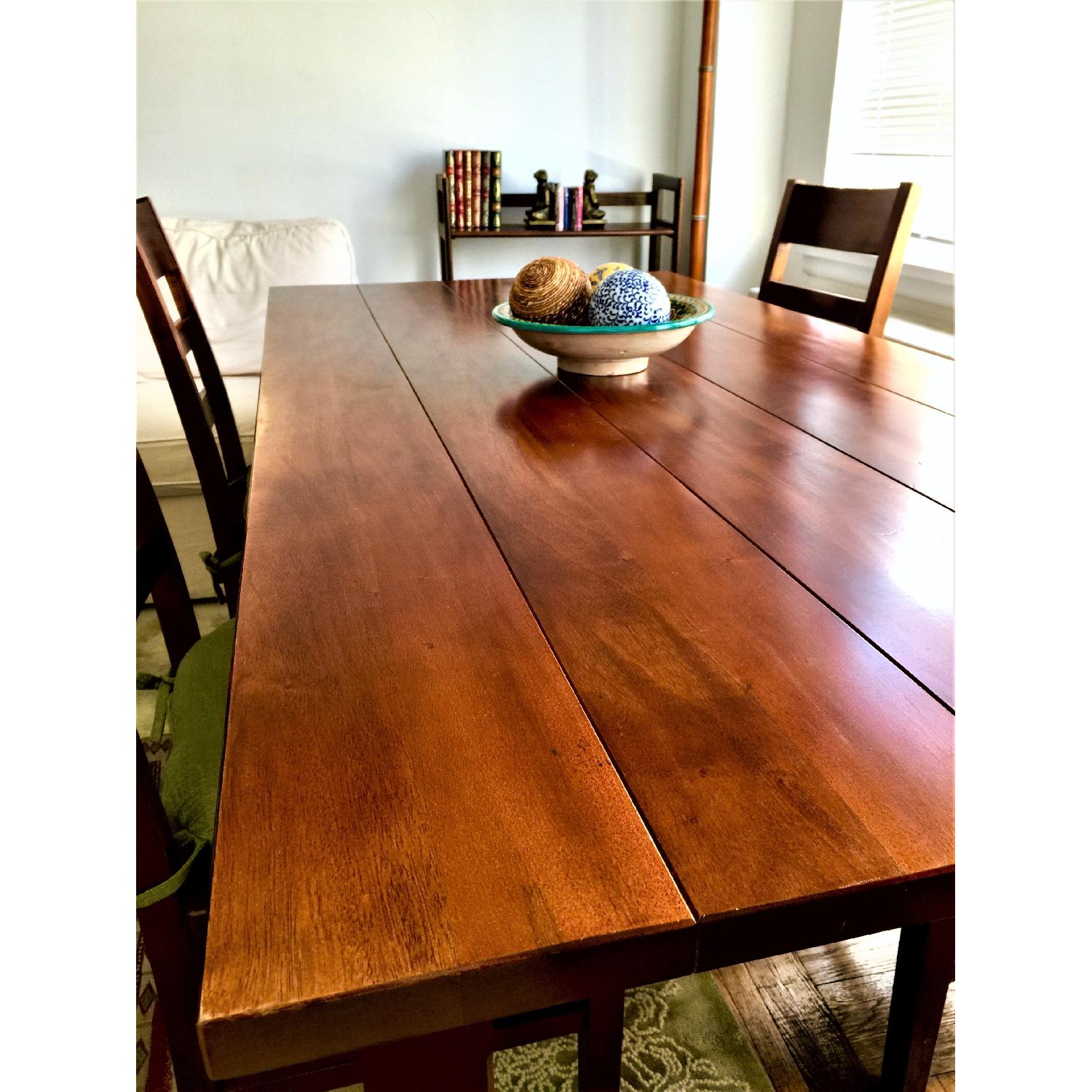 Crate & Barrel Italian Dining Table w/ 4 Chairs - image-1