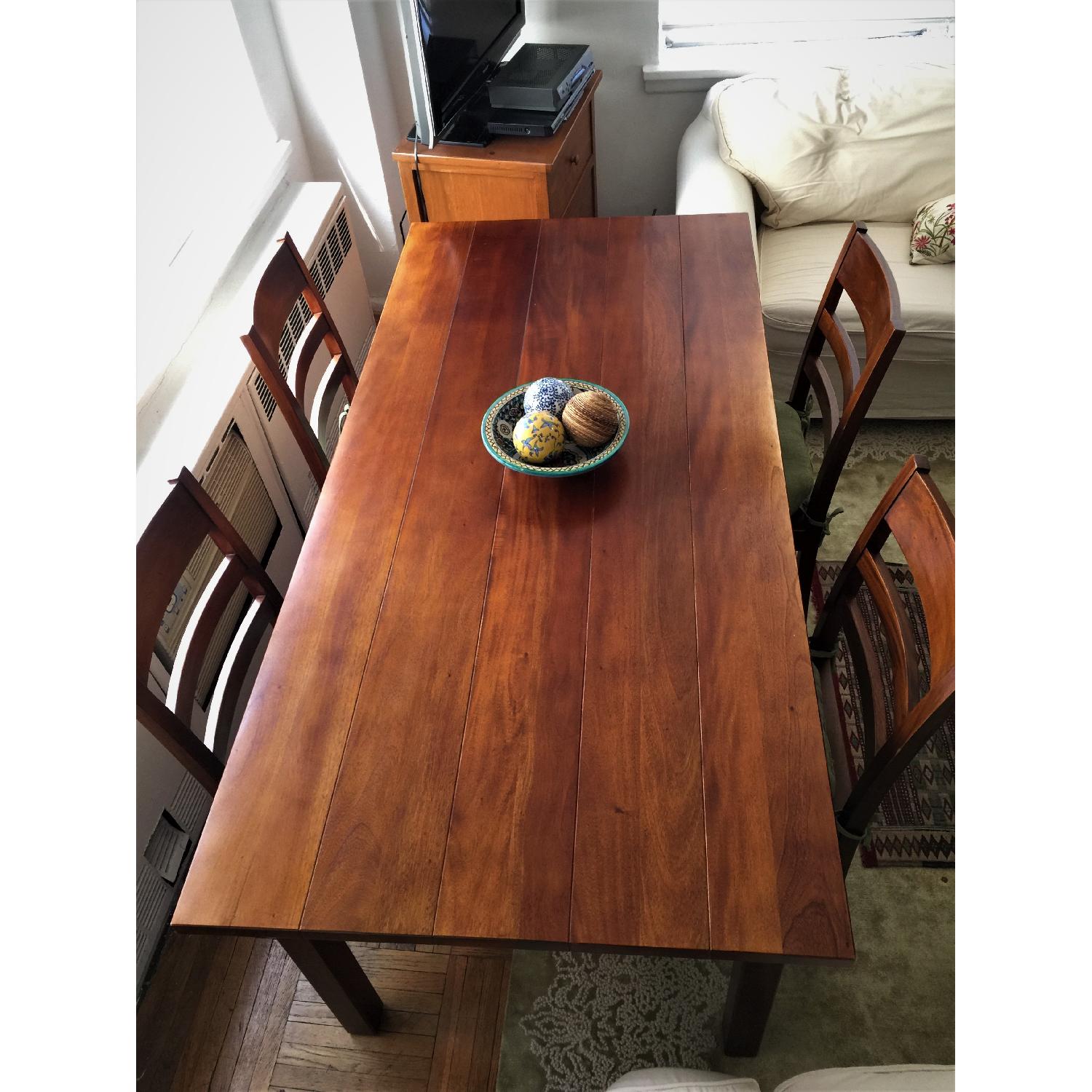 Crate & Barrel Italian Dining Table w/ 4 Chairs - image-2