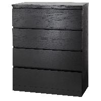 ikea malm 4 drawer dresser Ikea Malm 4 Drawer Dresser in White Stained Oak