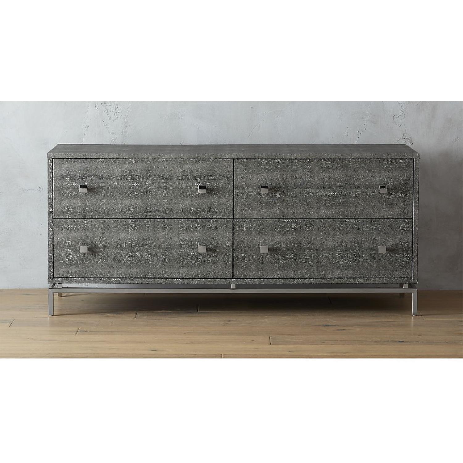 CB2 Shagreen Embossed Low Dresser - image-1