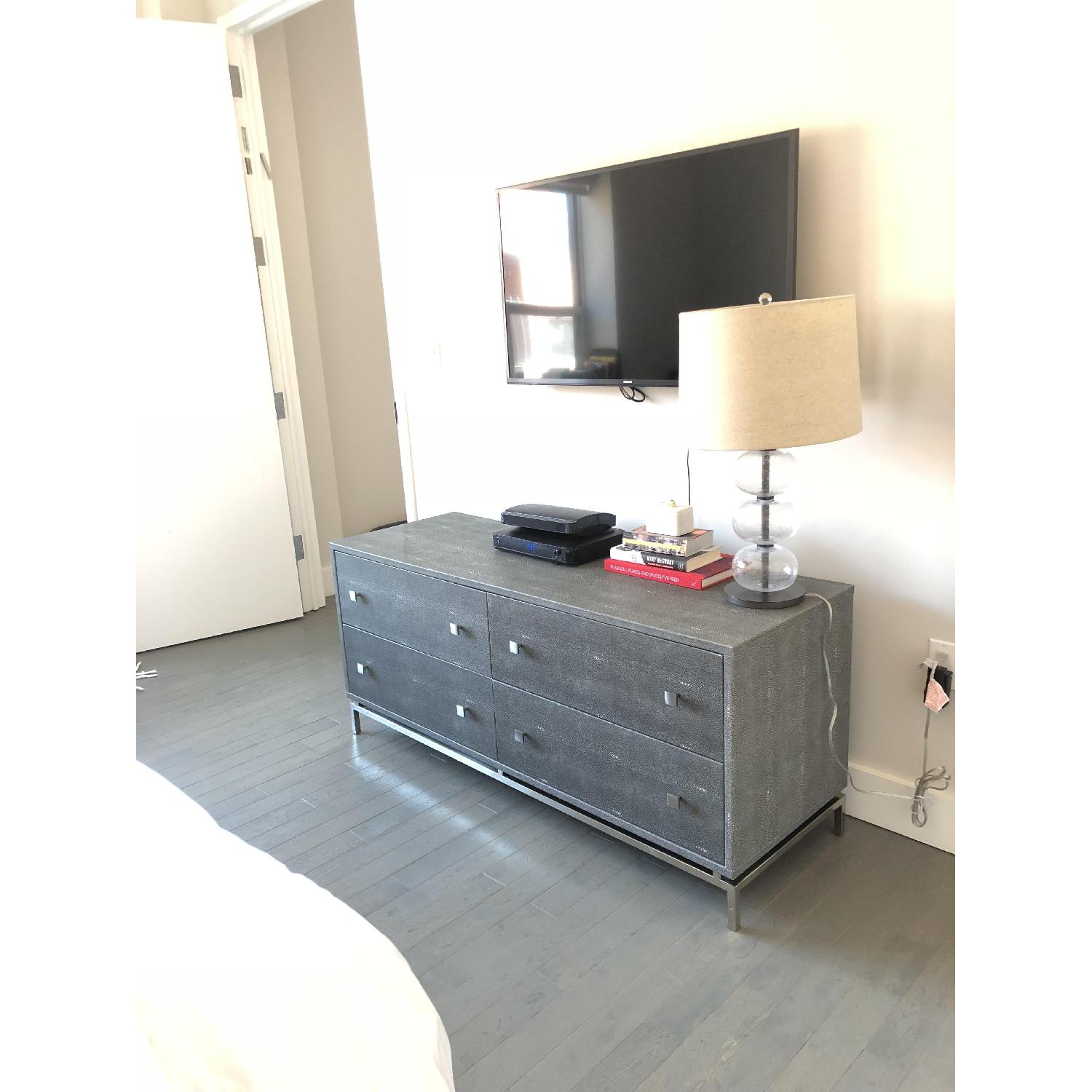 CB2 Shagreen Embossed Low Dresser - image-2