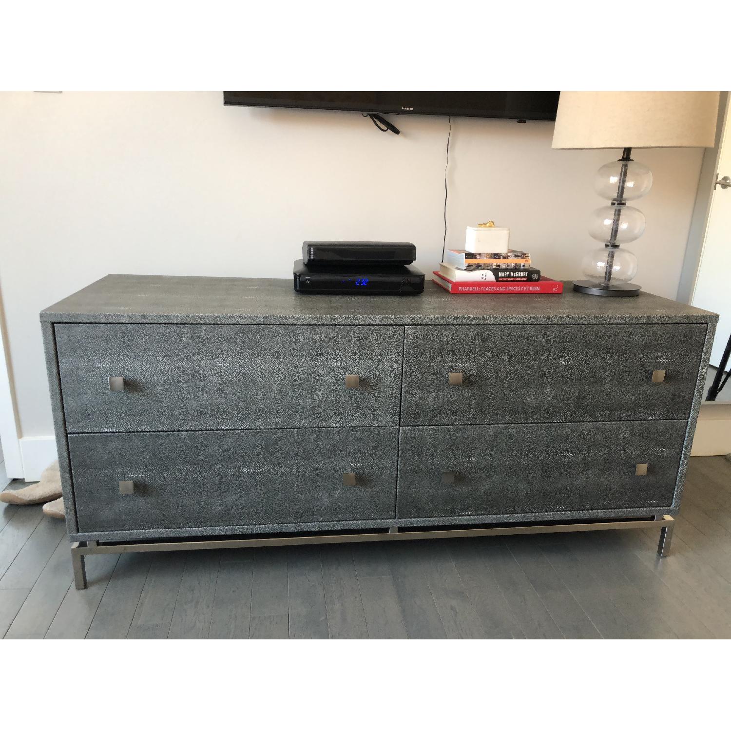 CB2 Shagreen Embossed Low Dresser - image-3