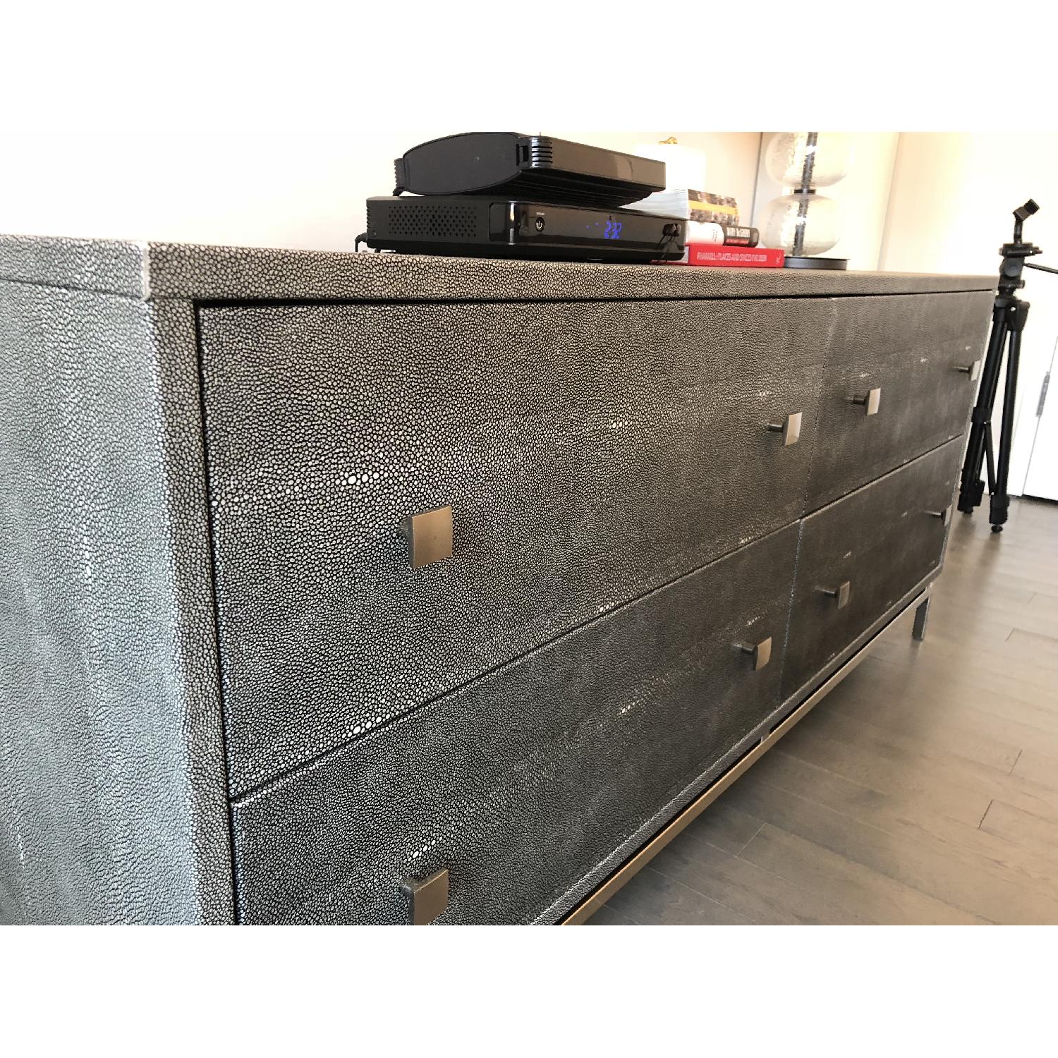 CB2 Shagreen Embossed Low Dresser - image-5