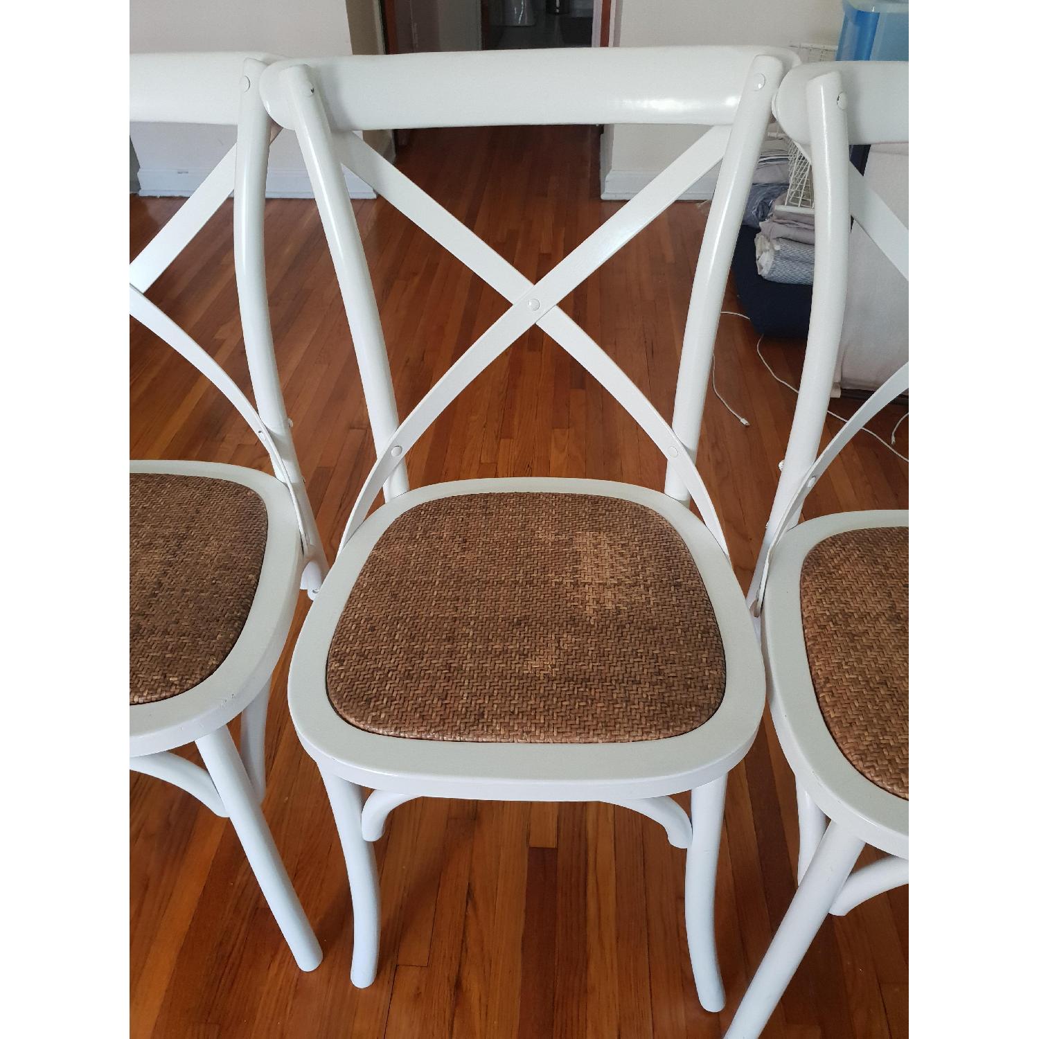 White Cross Back Dining Chairs - image-10