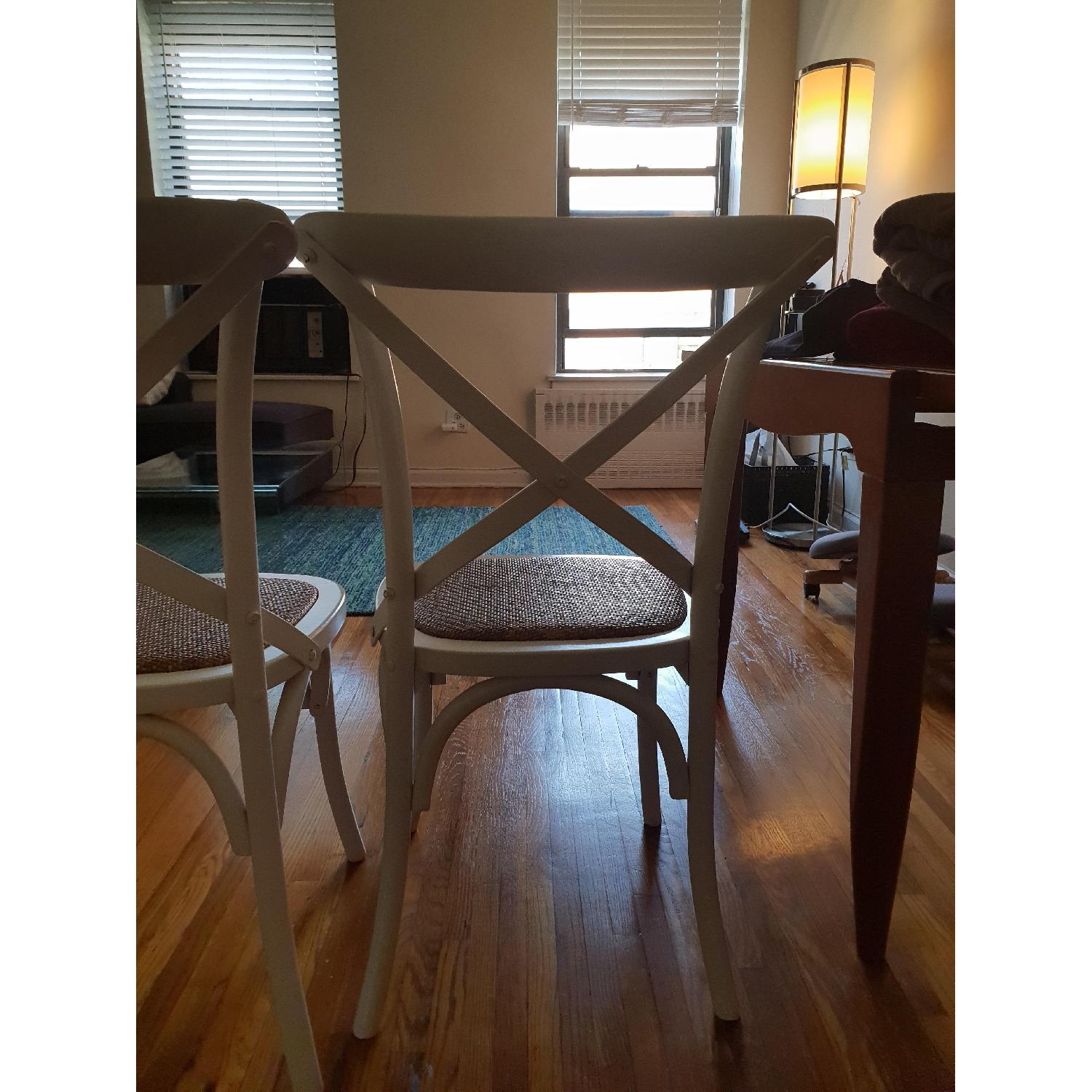 White Cross Back Dining Chairs - image-11