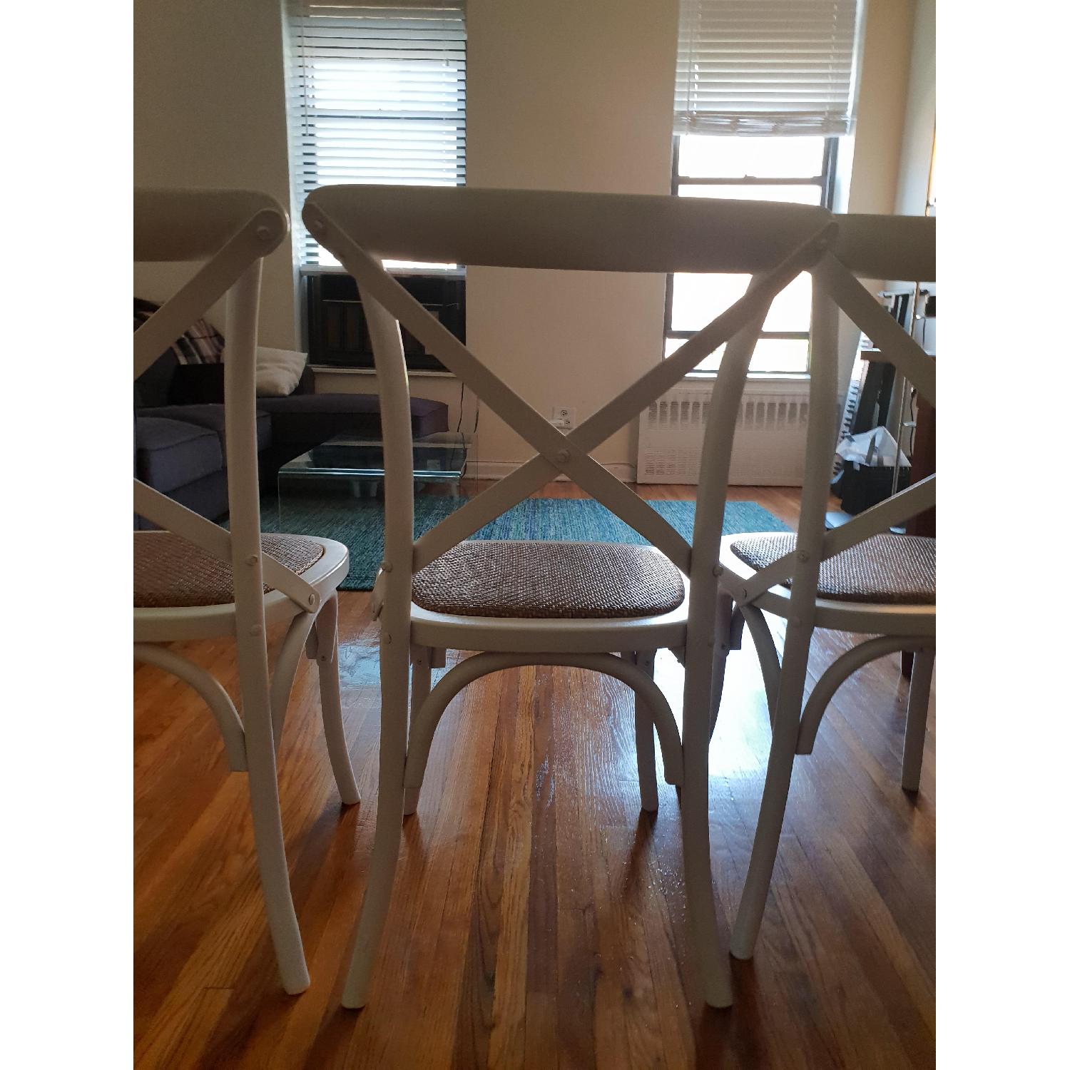 White Cross Back Dining Chairs - image-15