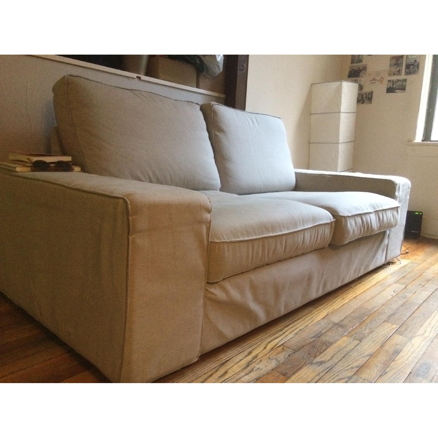 Ikea Kivik Grey Fabric Sofa - image-1