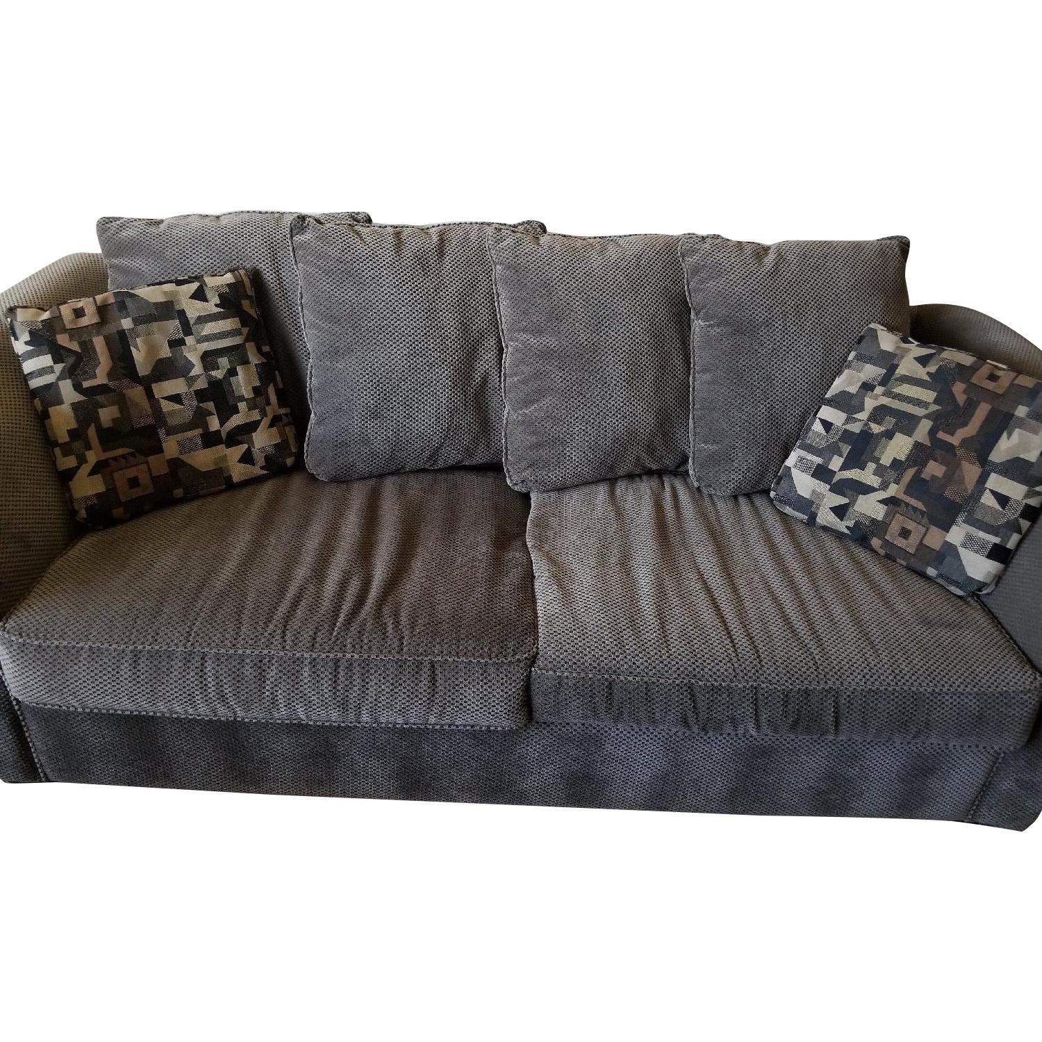 Grey Fabric Sofa - image-0