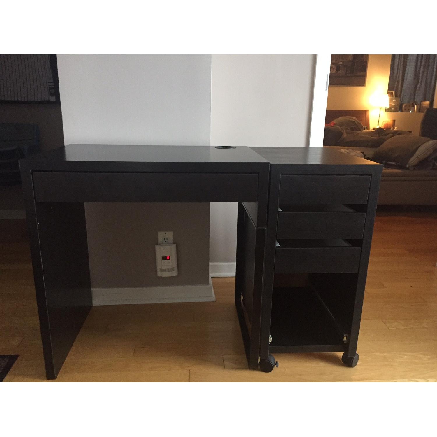Ikea Micke Desk & Drawer Unit AptDeco