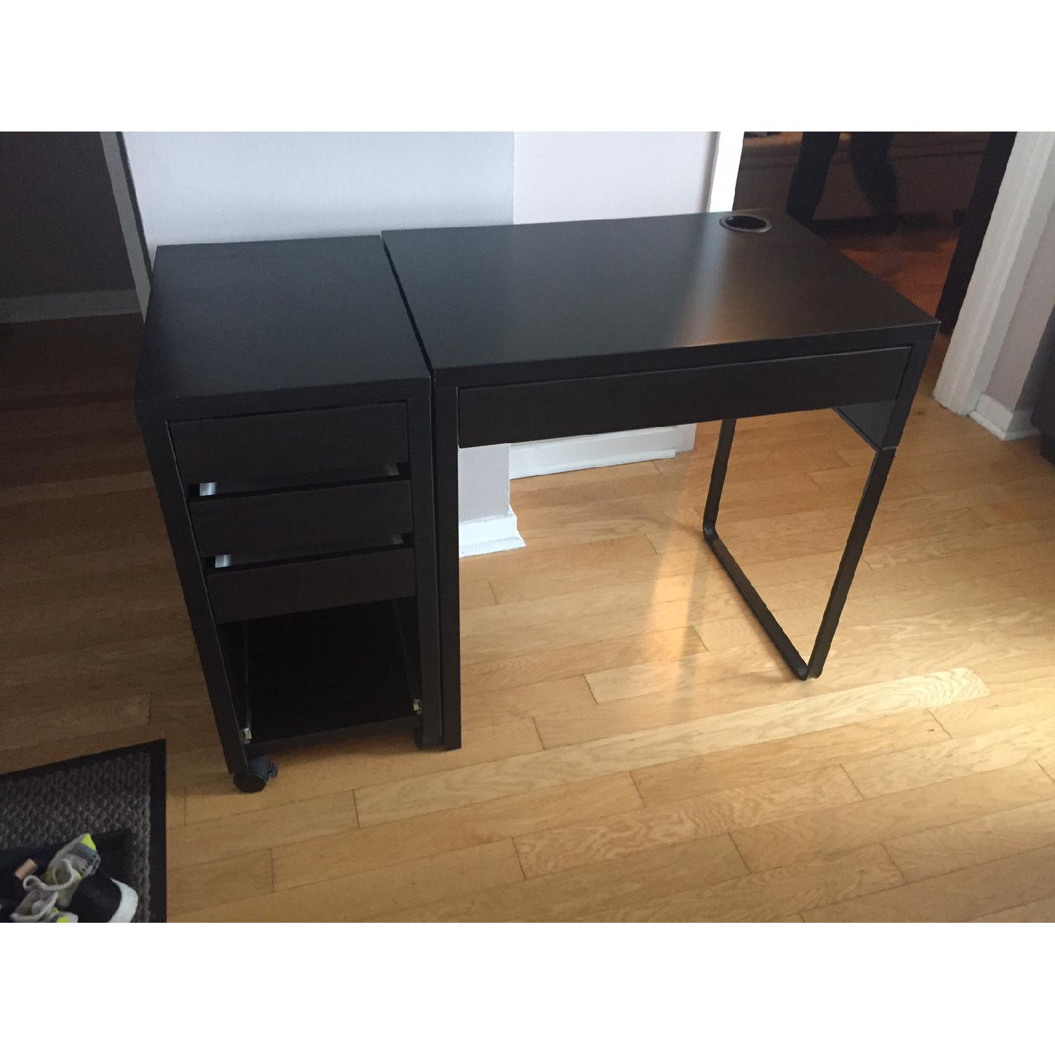 Ikea Micke Desk & Drawer Unit AptDeco