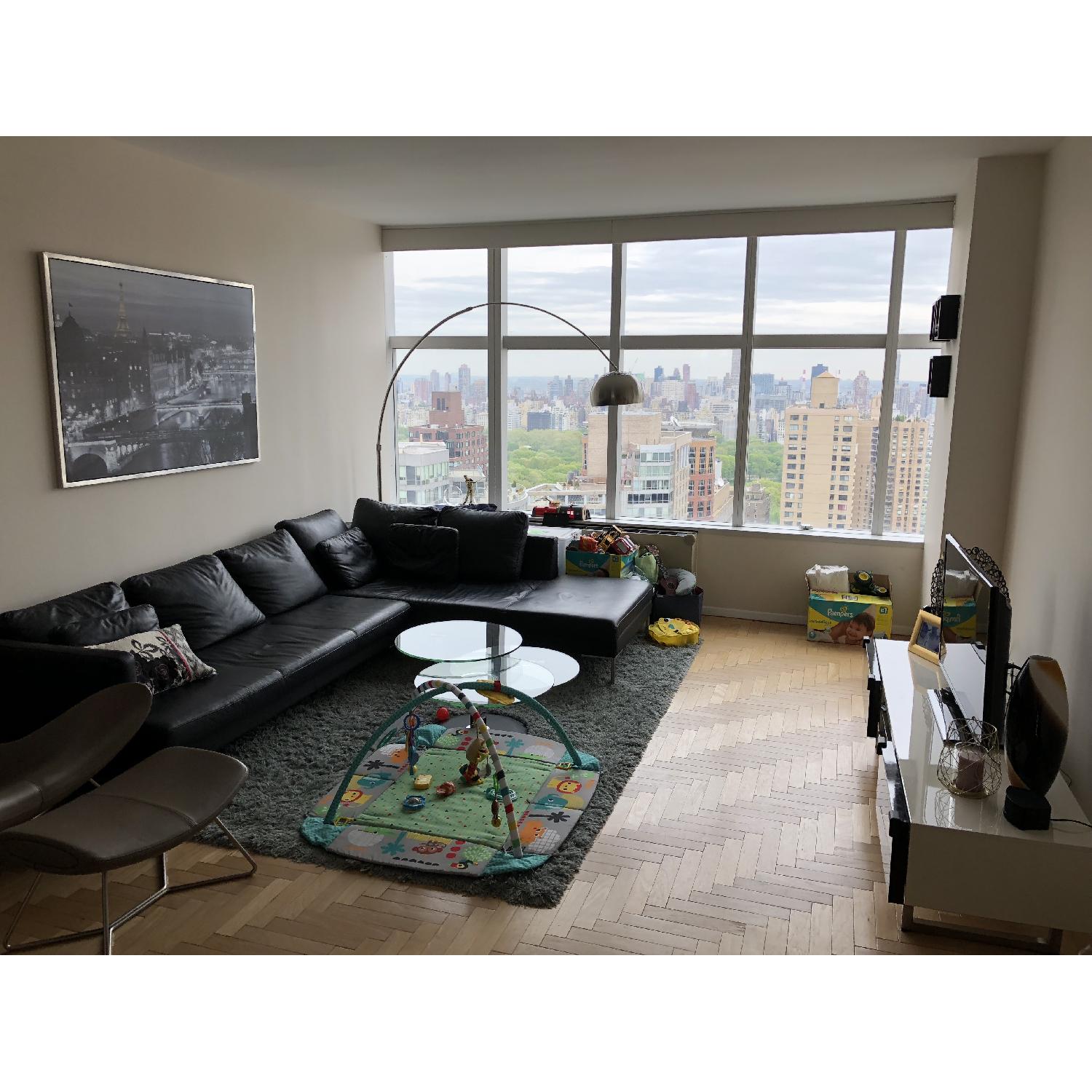 Calligaris TV Stand in White & Black Lacquer - image-2