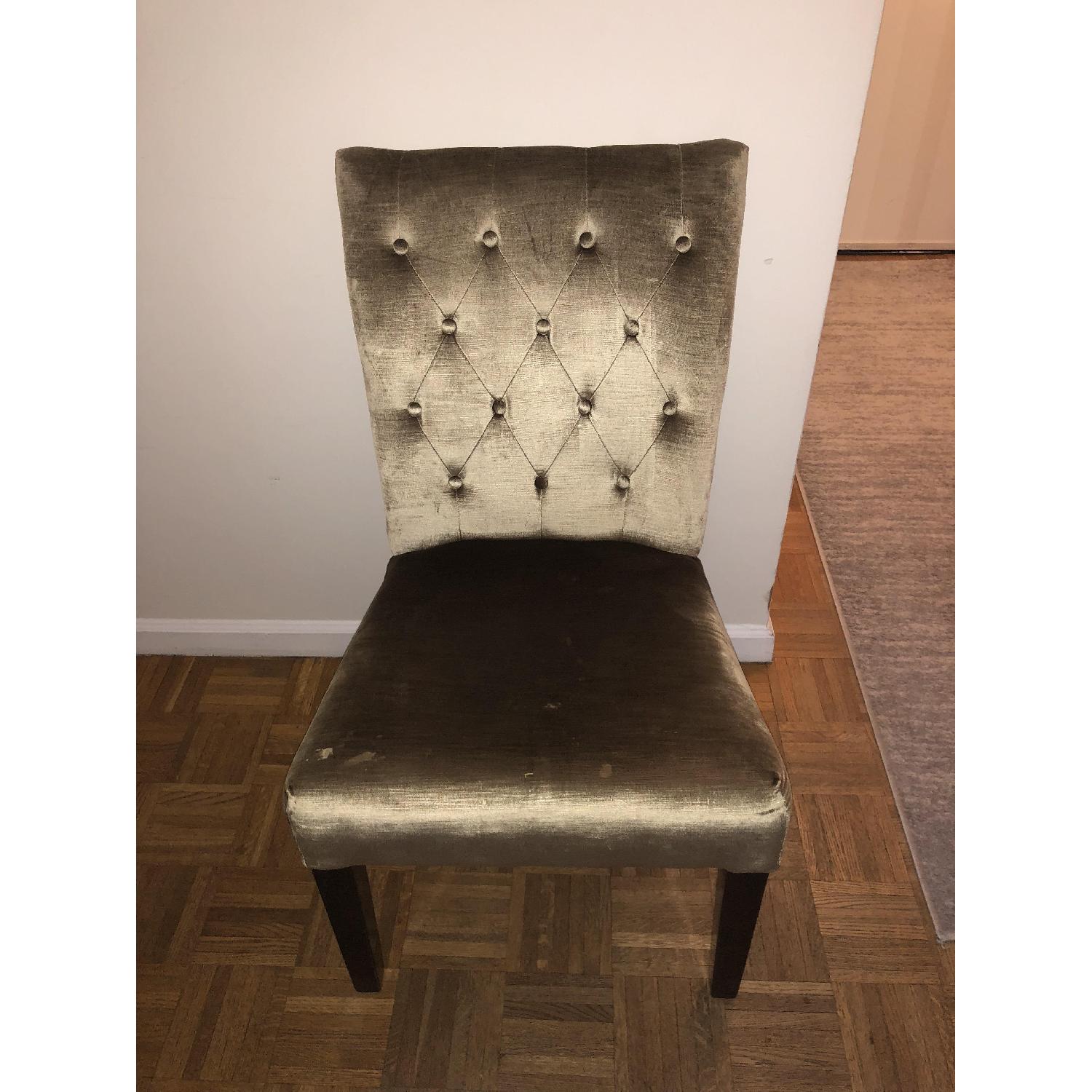 Z Gallerie Lola Tufted Dining Chairs AptDeco