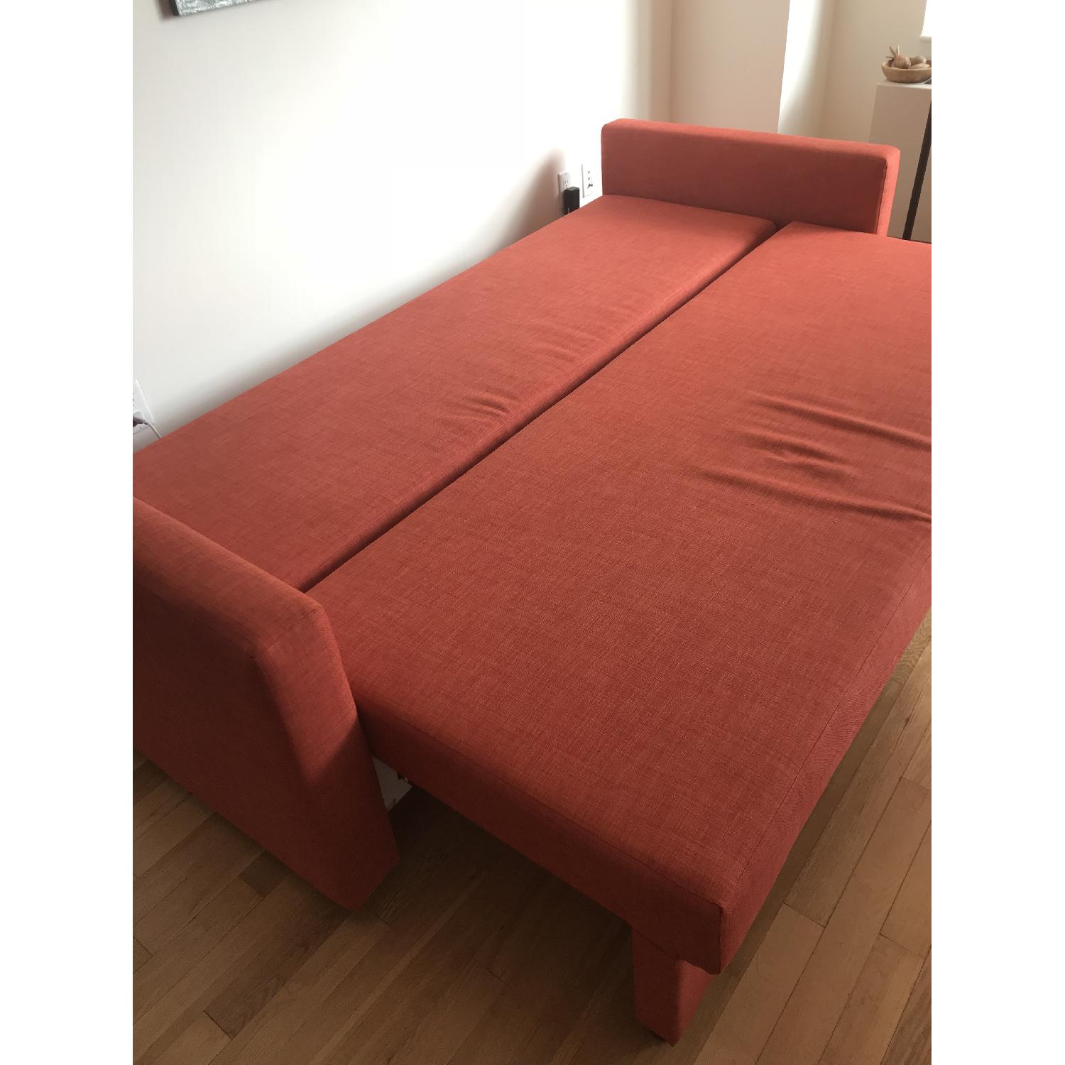 Ikea Friheten Orange Sleeper Sofa - image-2
