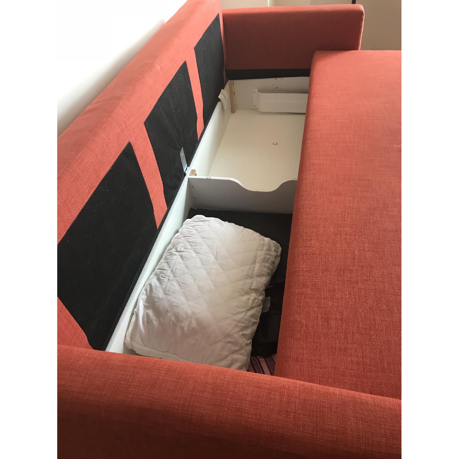 Ikea Friheten Orange Sleeper Sofa - image-3