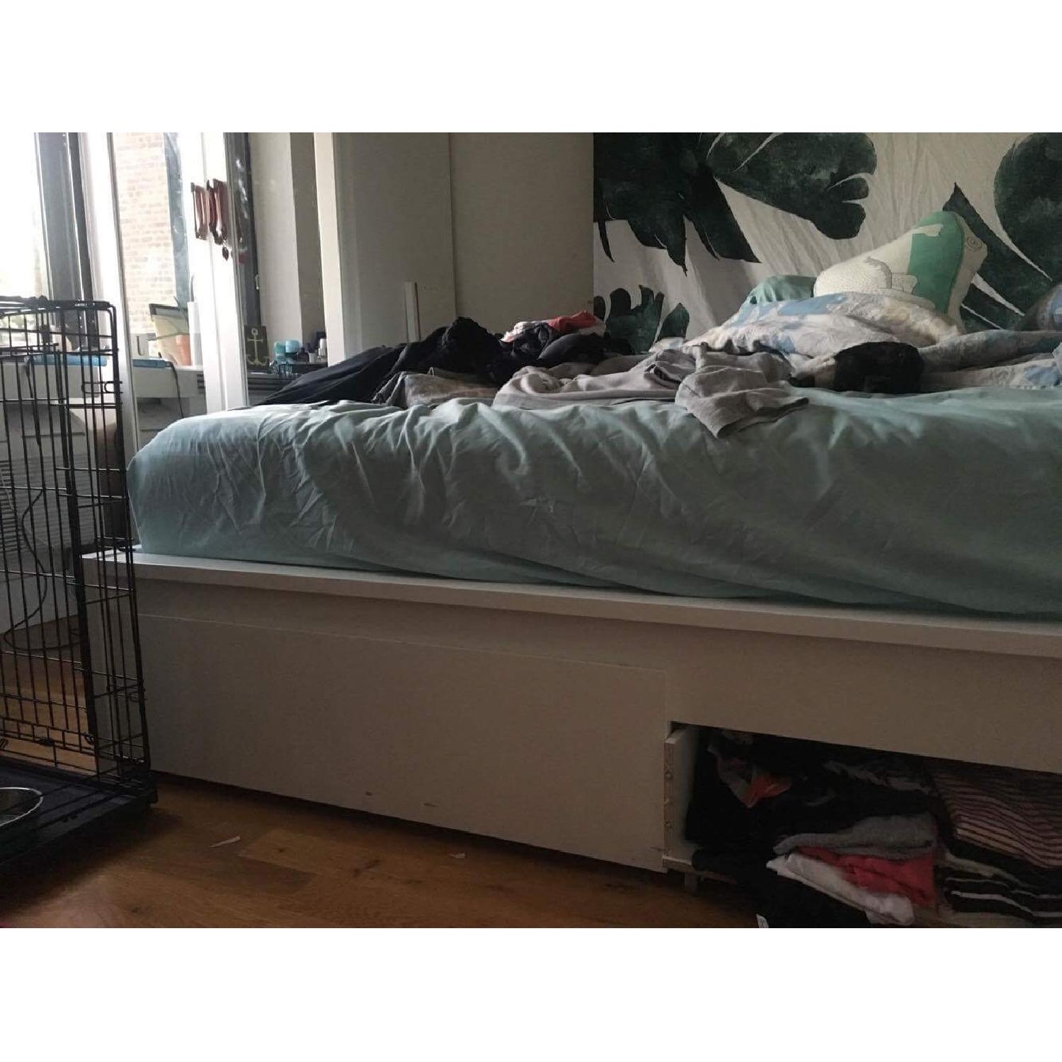 Ikea Malm High Full Size Storage Bed Frame - image-1