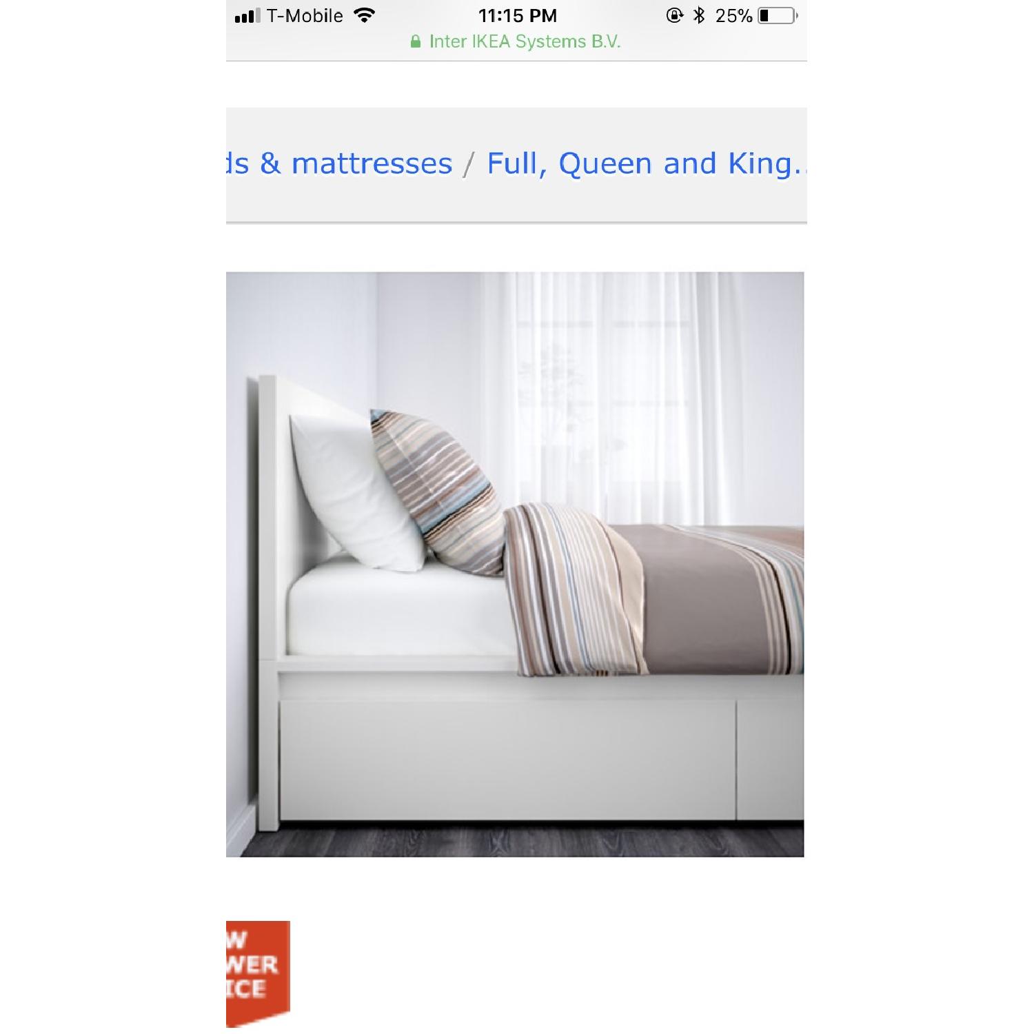 Ikea Malm High Full Size Storage Bed Frame - image-3