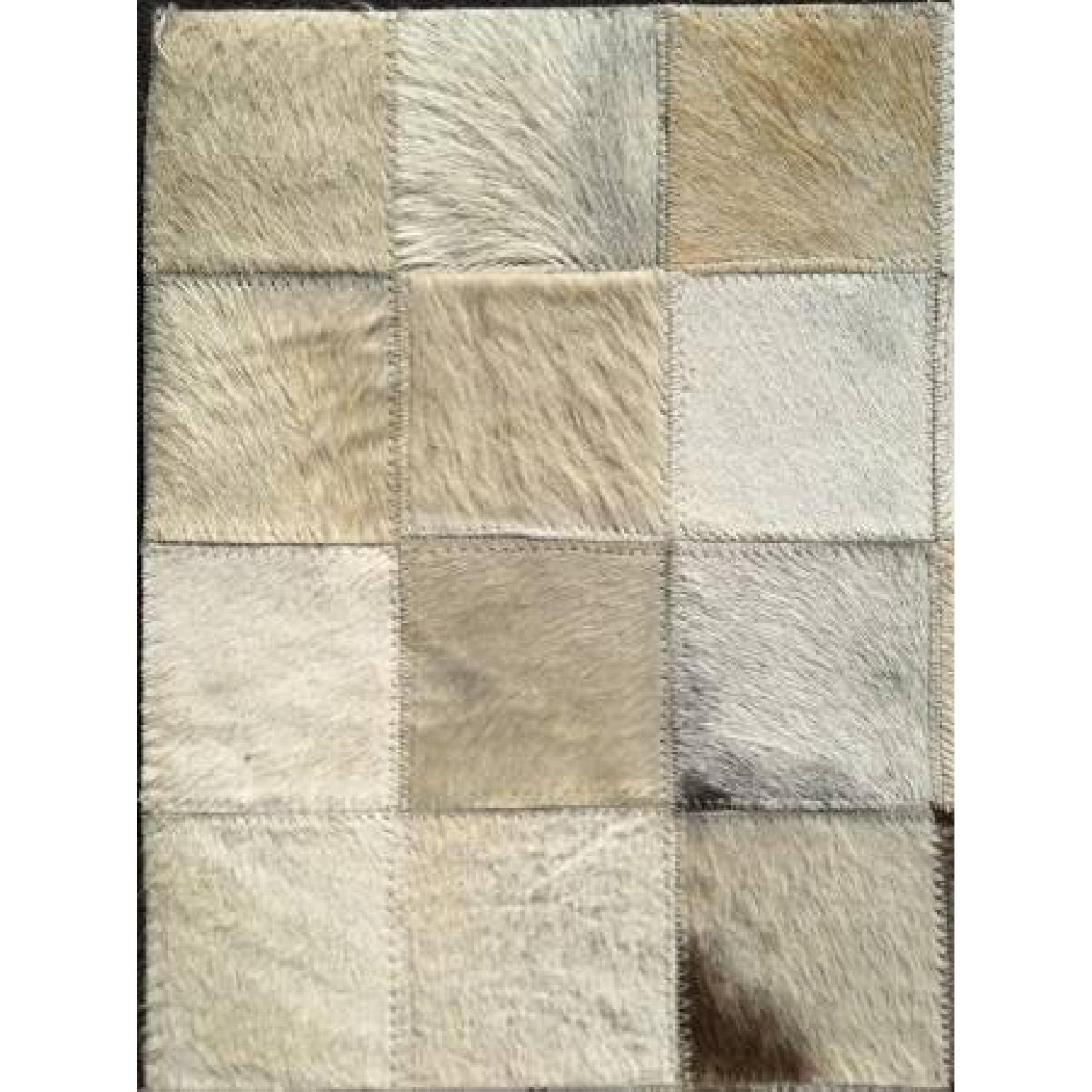 Safavieh Hand-Woven Ivory Brown Leather Area' Rug - image-1
