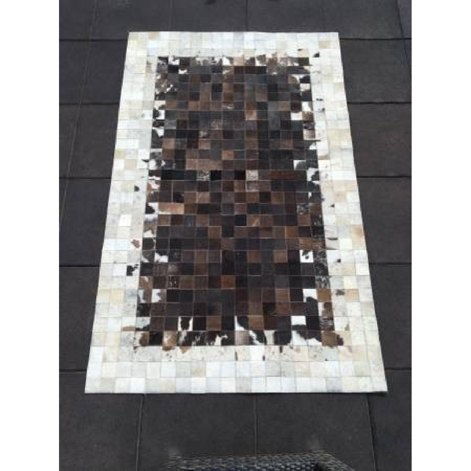Safavieh Hand-Woven Ivory Brown Leather Area' Rug - image-2