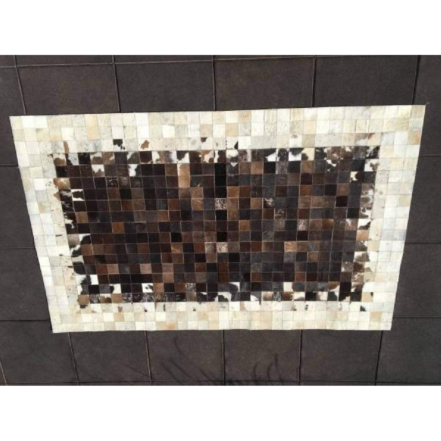 Safavieh Hand-Woven Ivory Brown Leather Area' Rug - image-3