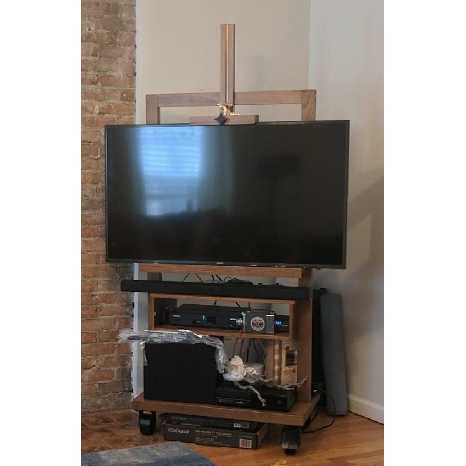 Hives and Honey Cullen 3 Tier Oak Easel TV Stand - image-1