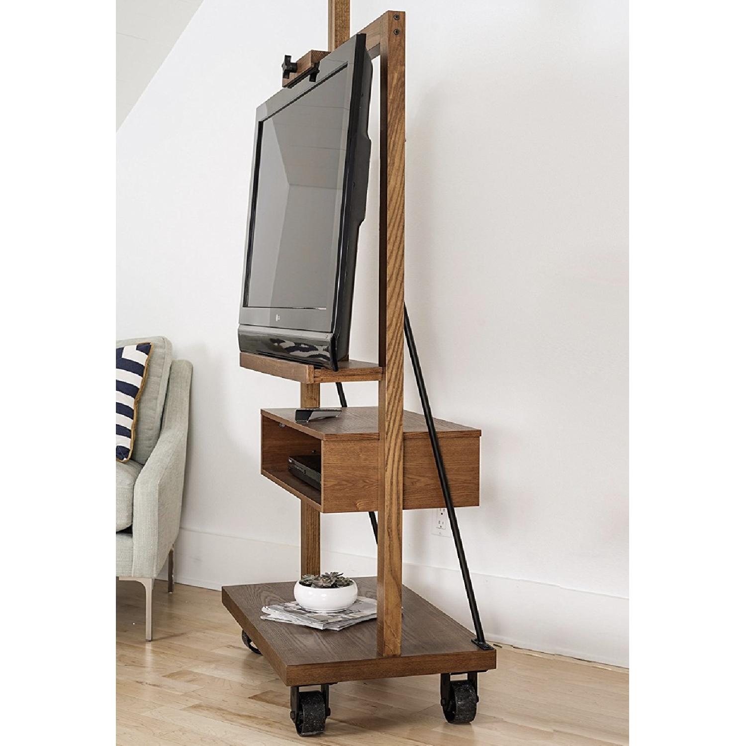 Hives and Honey Cullen 3 Tier Oak Easel TV Stand - image-2