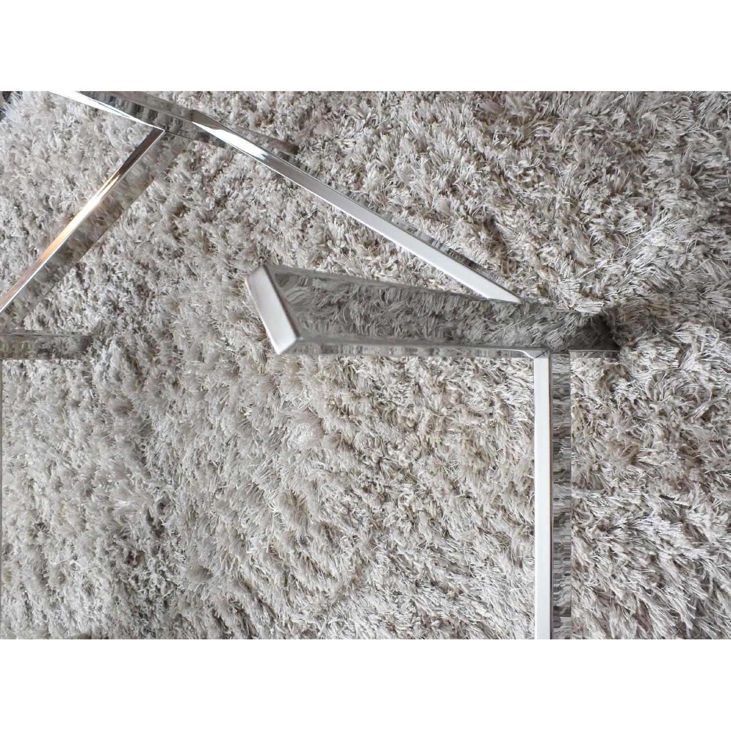 Mid-Century Modern Round Chrome Glass Coffee Table - image-6